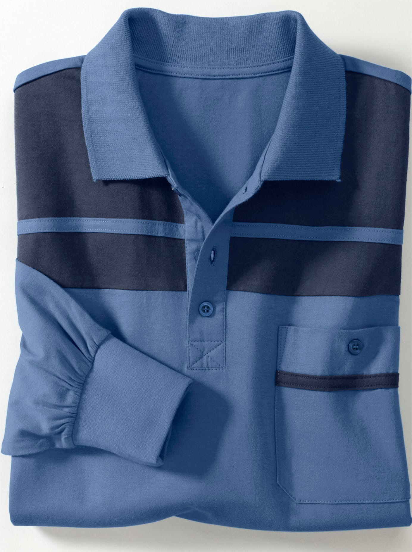Classic Langarm-Poloshirt "Poloshirt" 1 Stk. tlg. günstig online kaufen