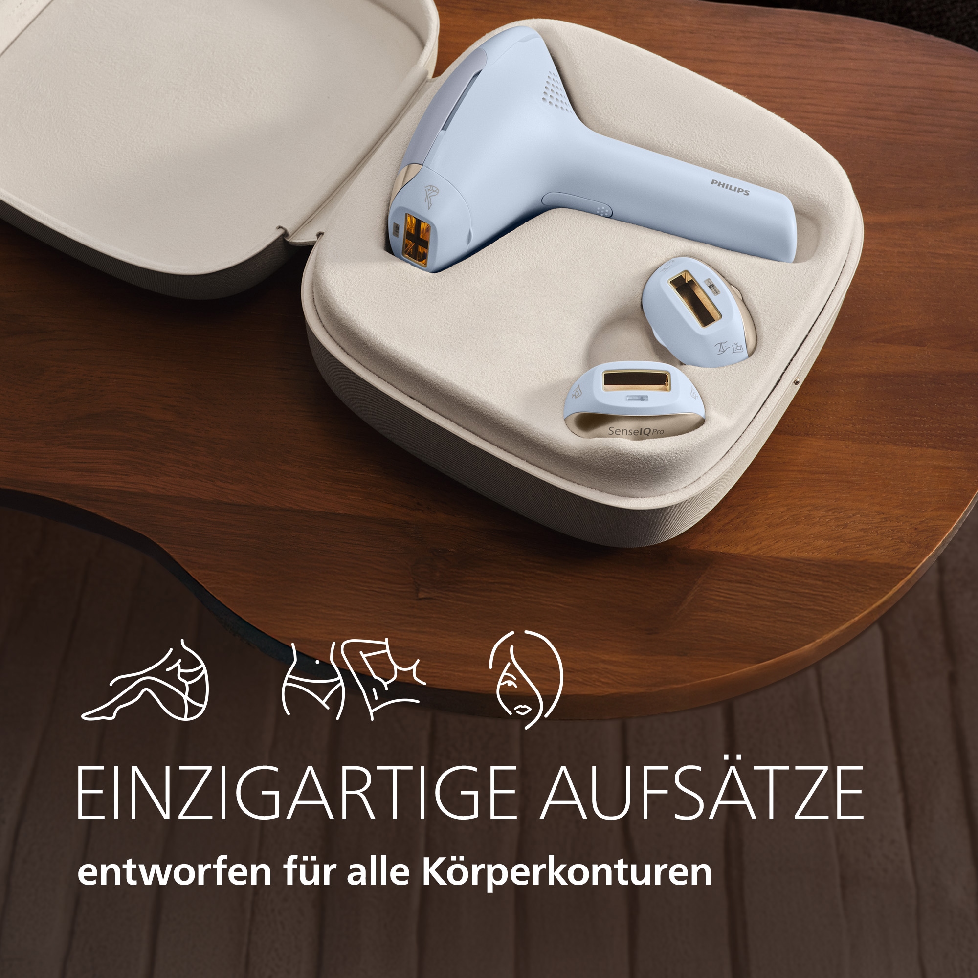 Philips IPL-Haarentferner »Philips Lumea Series 9900 Pro BRC333/00« 3 Aufsätze (Körper, Gesicht, empfindliche Bereiche), Audioführung