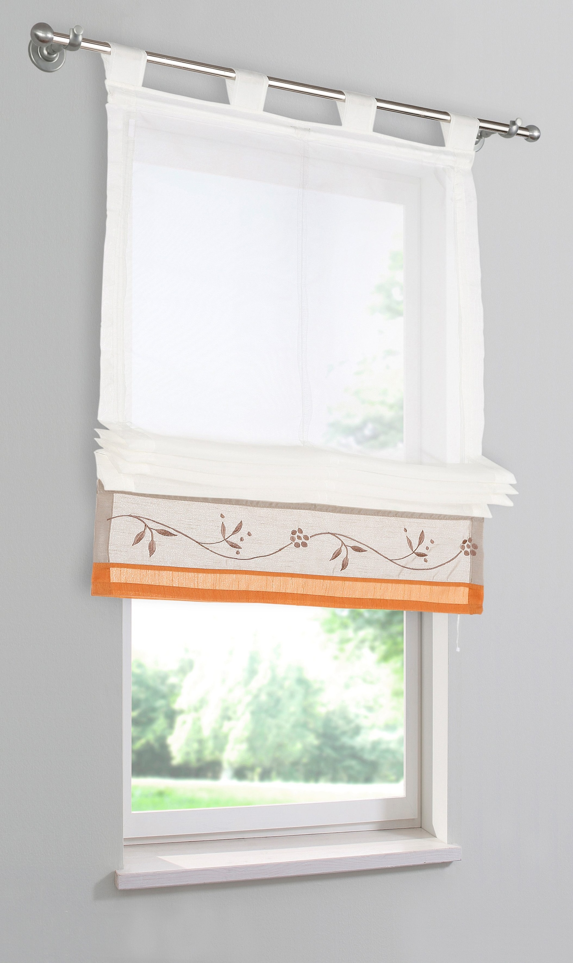 my home Raffrollo mit Polyester BAUR Bestickt, bestellen | Schlaufen, Transparent, »Sorel«