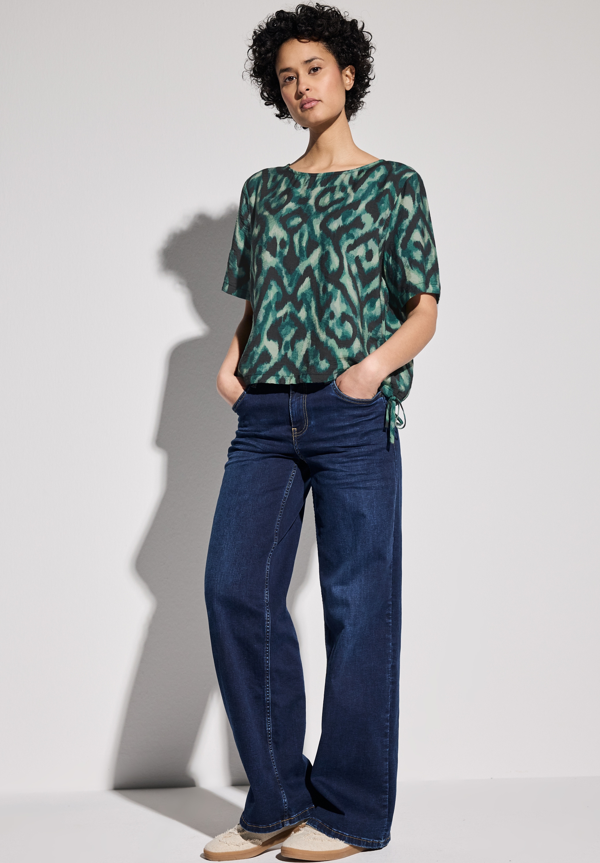 STREET ONE Hemdbluse, mit Tunnelzug am Saum