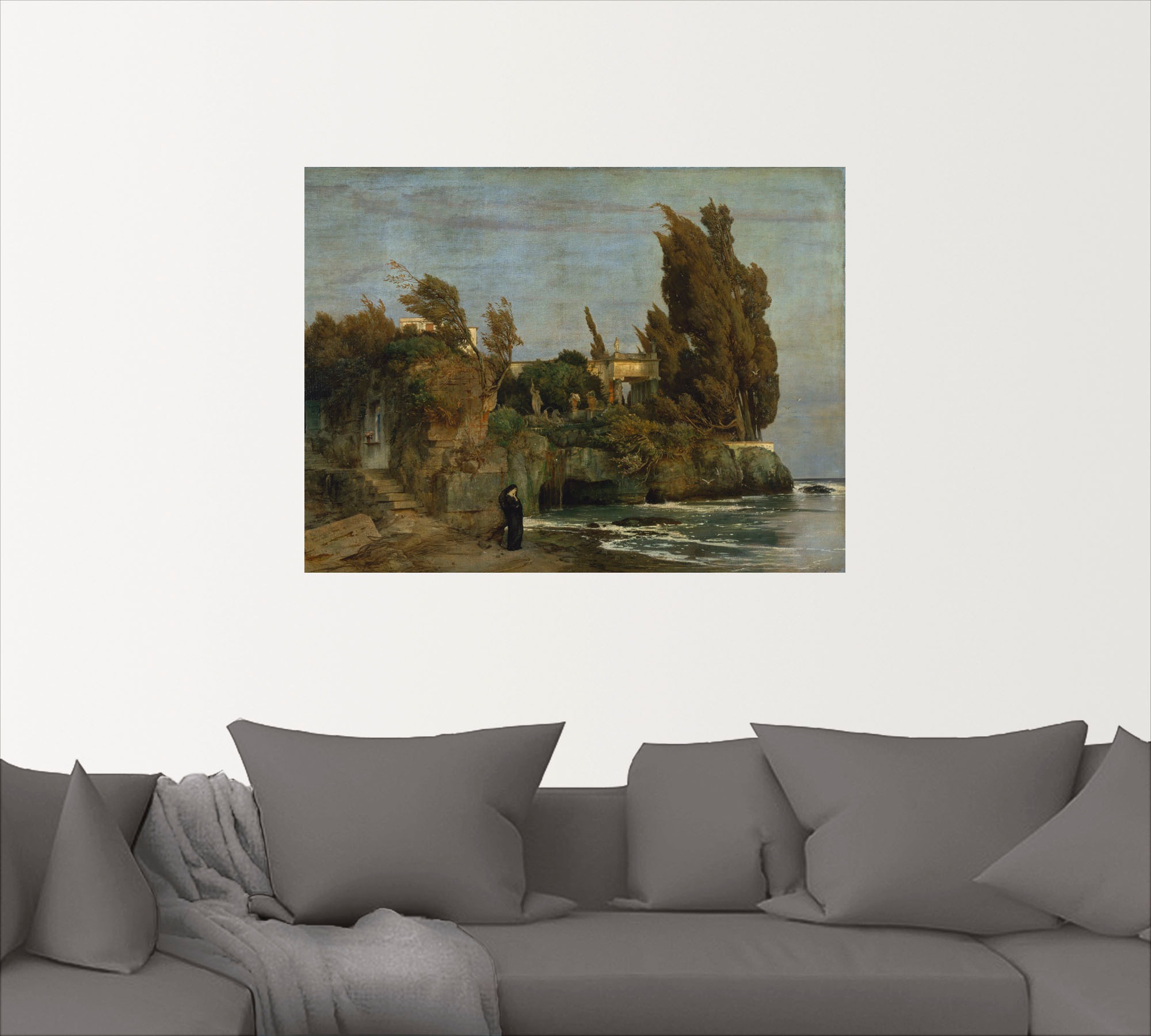 Artland Wandbild »Villa am Meer. 2. Fassung. 1865«, Küste, (1 St.), als Leinwandbild, Wandaufkleber oder Poster in versch. Größen