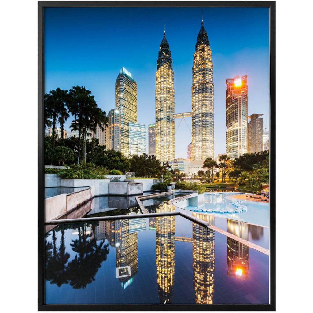 Wall-Art Poster »Petronas Towers Nacht«, Gebäude, (1 St.)