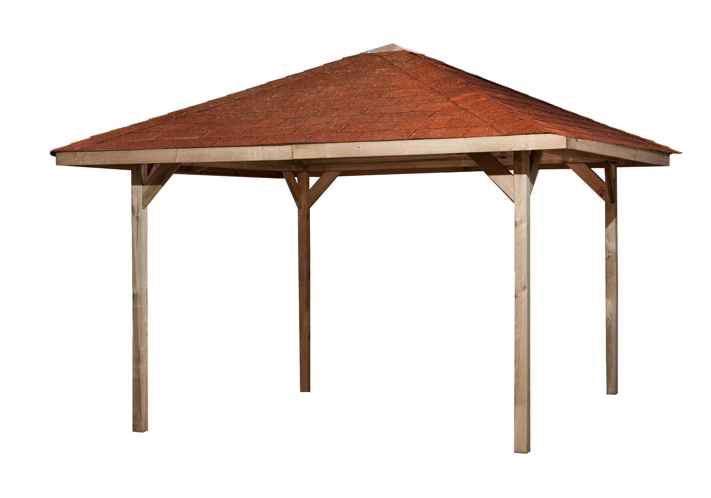 weka Pavillon "Paradies 3" BxT: 433x433 cm, inkl. Dachschindeln und Pfosten günstig online kaufen