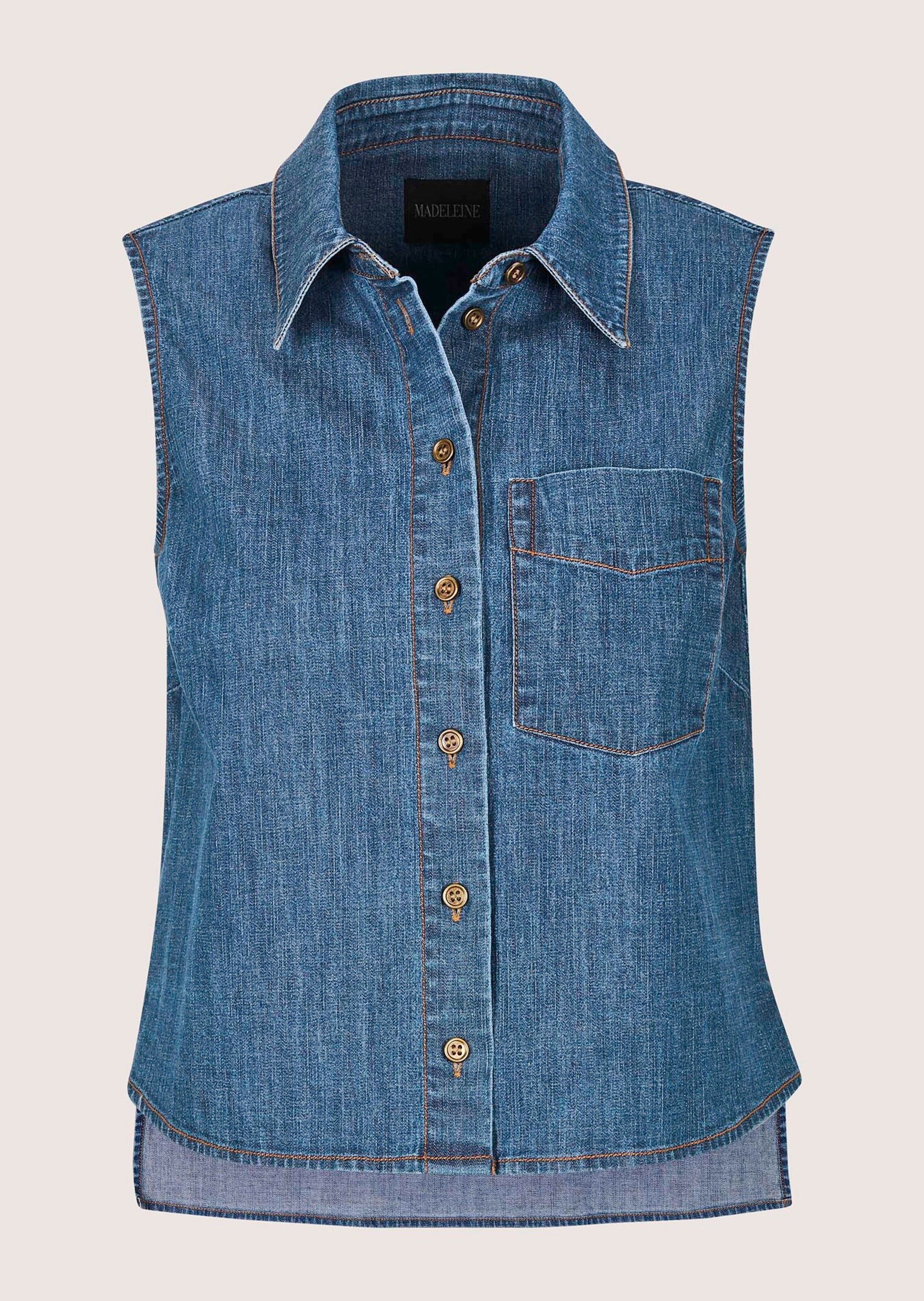 MADELEINE Hemdbluse "Jeansbluse Modernes Denimtop mit Hemdkragen" günstig online kaufen