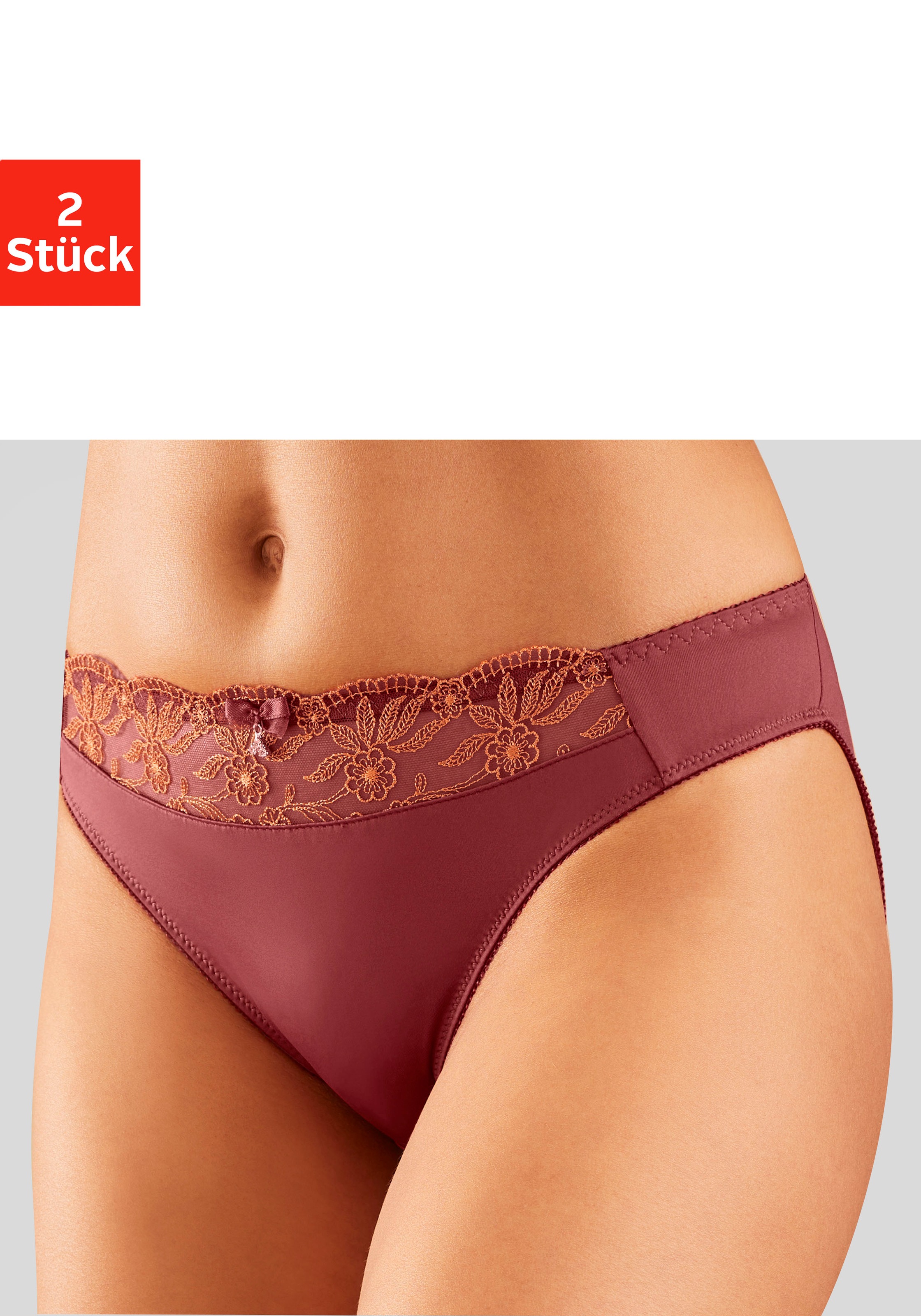 Nuance by Lascana Slip Packung, mit schöner Stickereispitze, als Dessous-Set kombinierbar