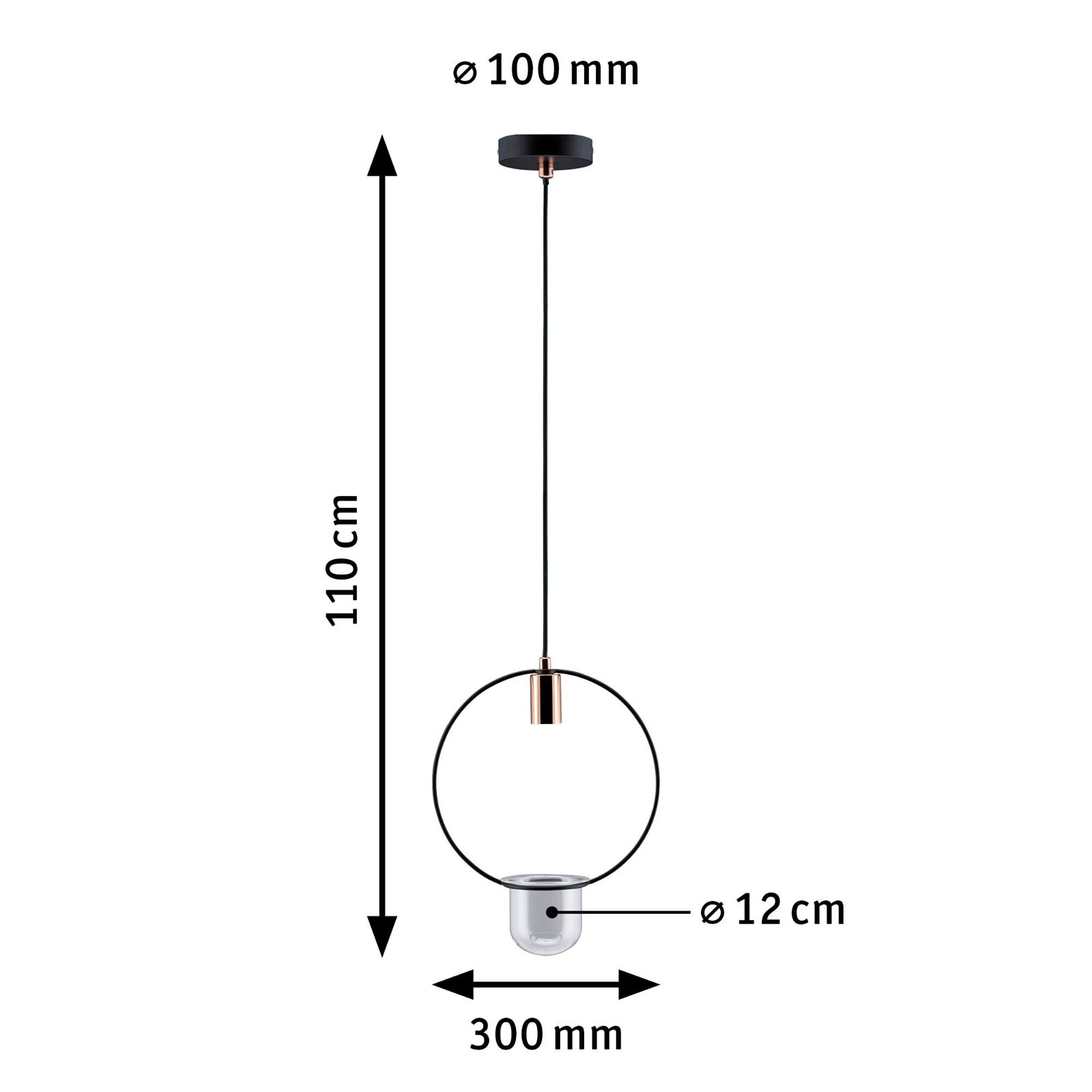 Paulmann Pendelleuchte »Neordic Tasja max. 1x20W Schwarz/Kupfer 230V Metall«,  1 flammig-flammig, E27 | BAUR