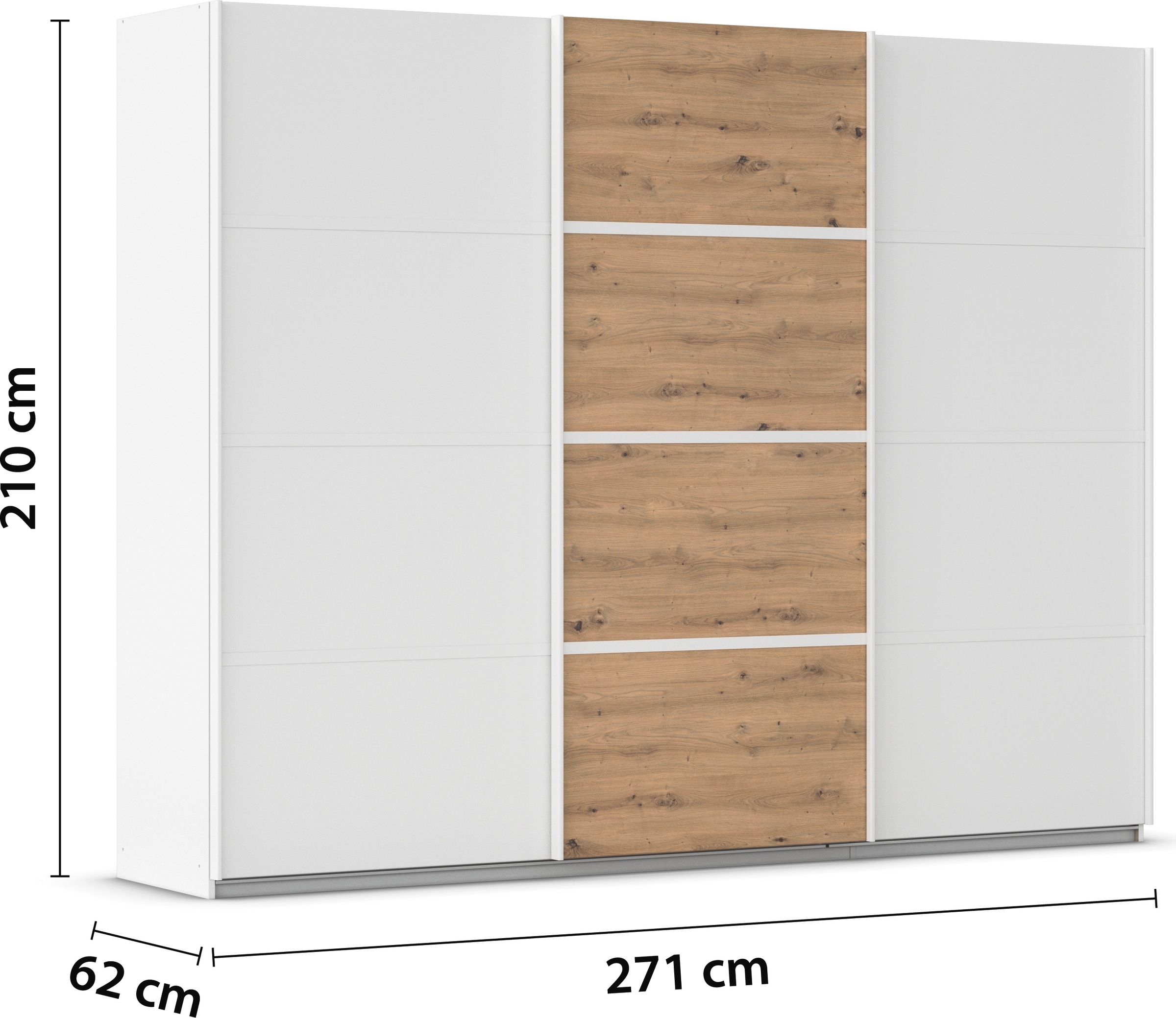 rauch Kleiderschrank »Schwebetürenschrank OTTO´s Choice Garderobe Schrank TOP ANGEBOT Avola«, (in 3 verschiedenen Ausstattungen BASIC/CLASSIC/PREMIUM), mit eleganten Zierleisten in Chrom, Schwarz oder Weiß MADE IN GERMANY