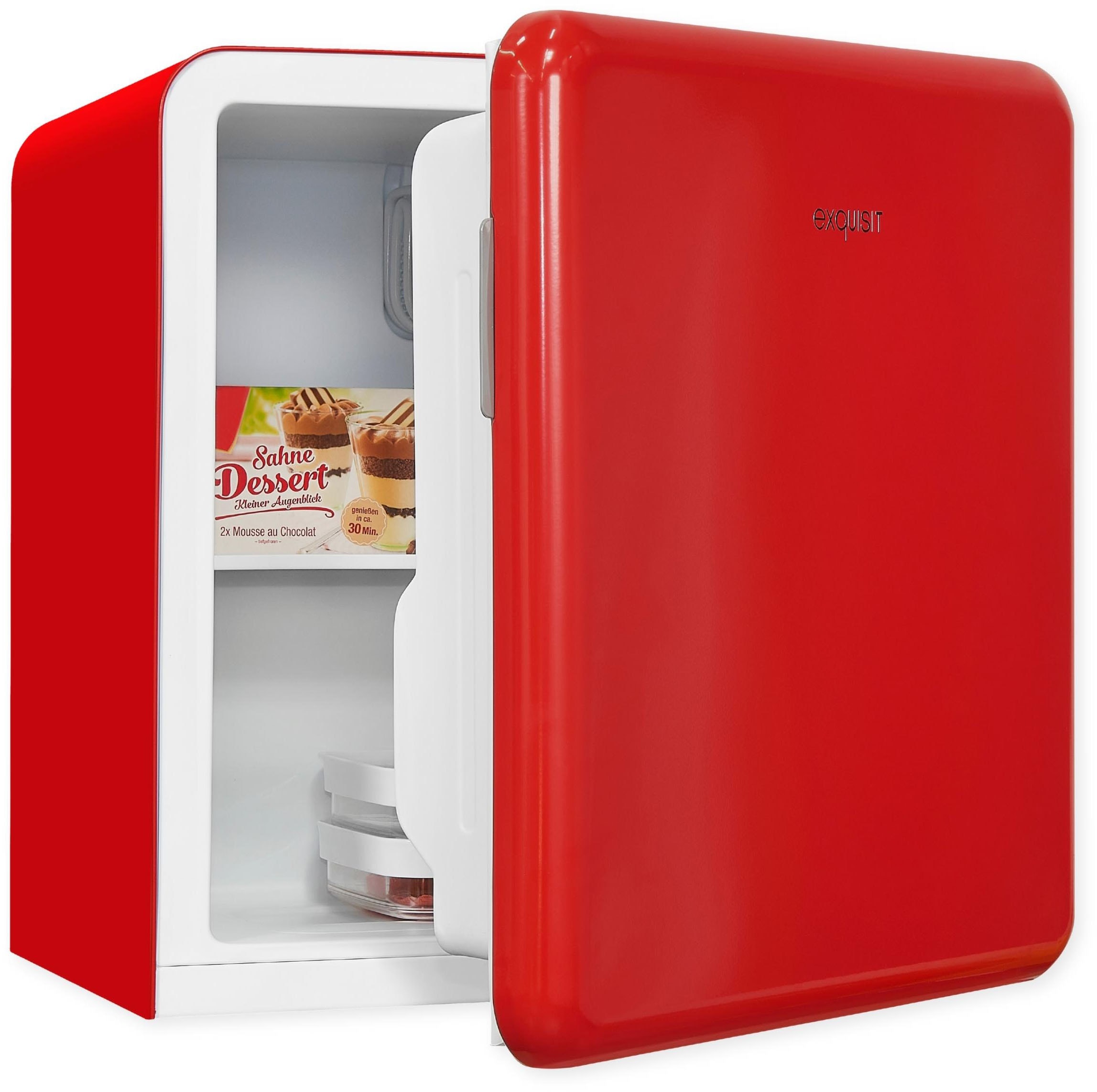 exquisit Kühlschrank »CKB45-0-031F rot« 50 cm hoch 48,5 cm breit