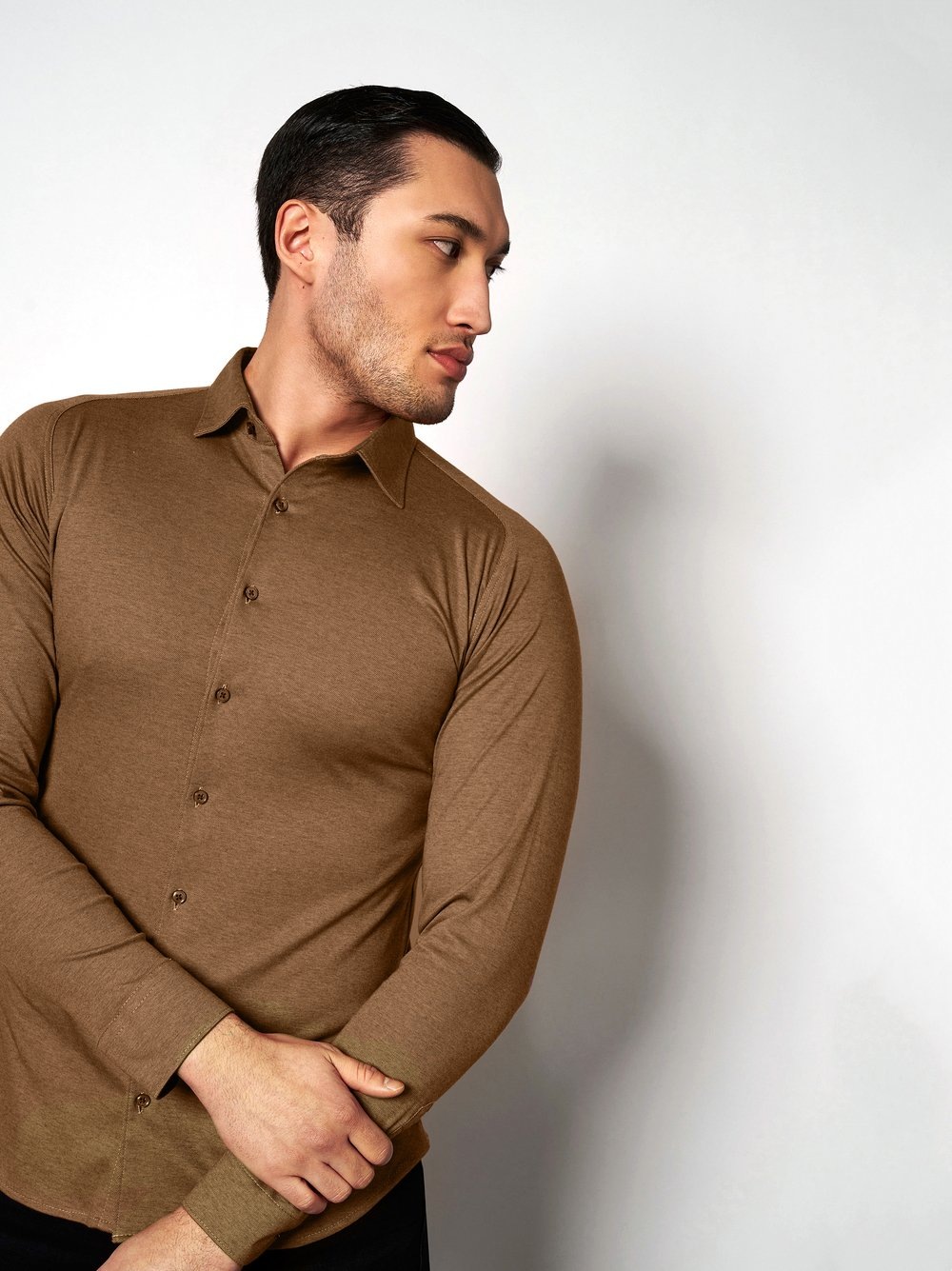 DESOTO Langarmhemd "Jerseyhemd Casual Kent" günstig online kaufen