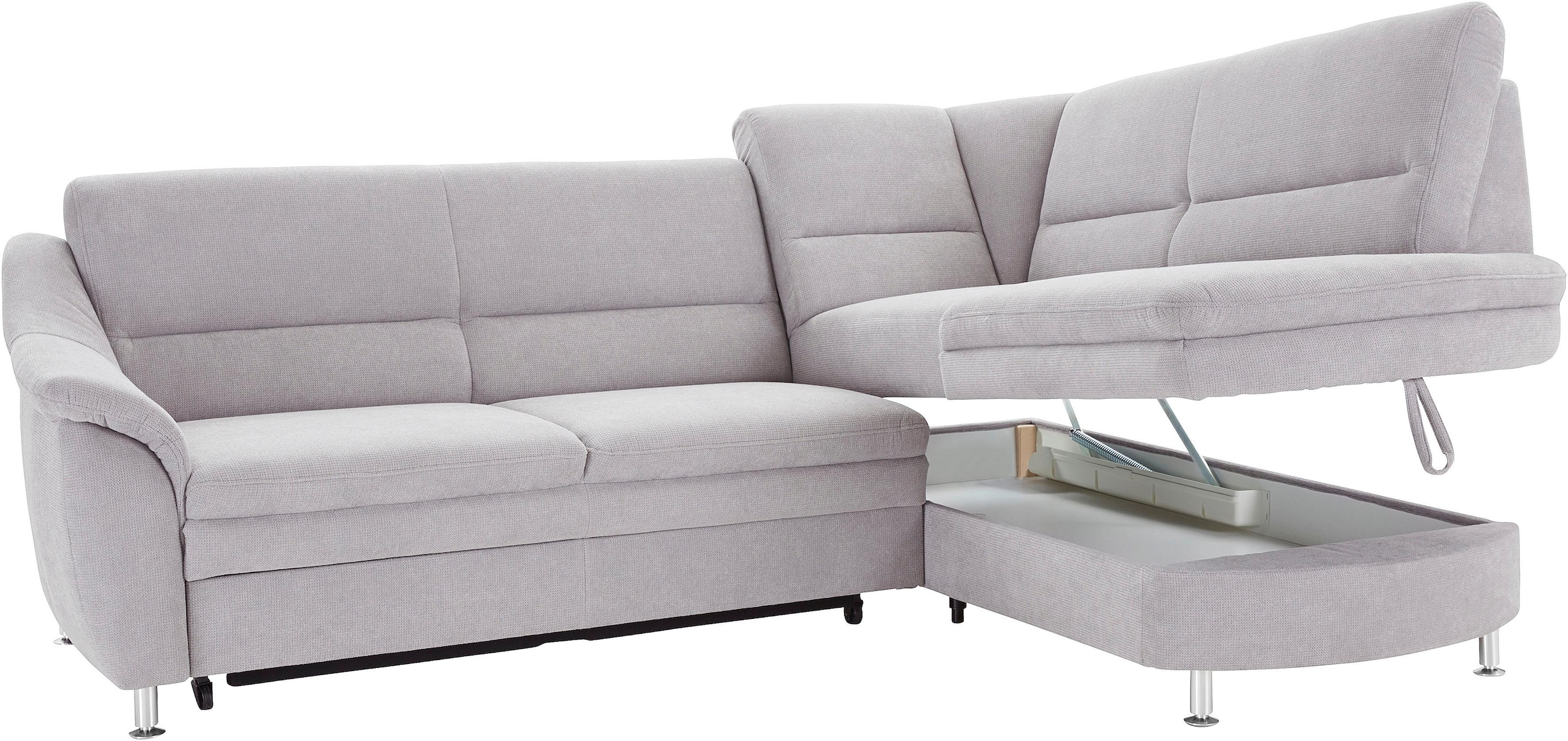 sit&more Ecksofa »Cardoso L-Form«, mit Federkern, wahlweise mit Bettfunktion und Schubkasten