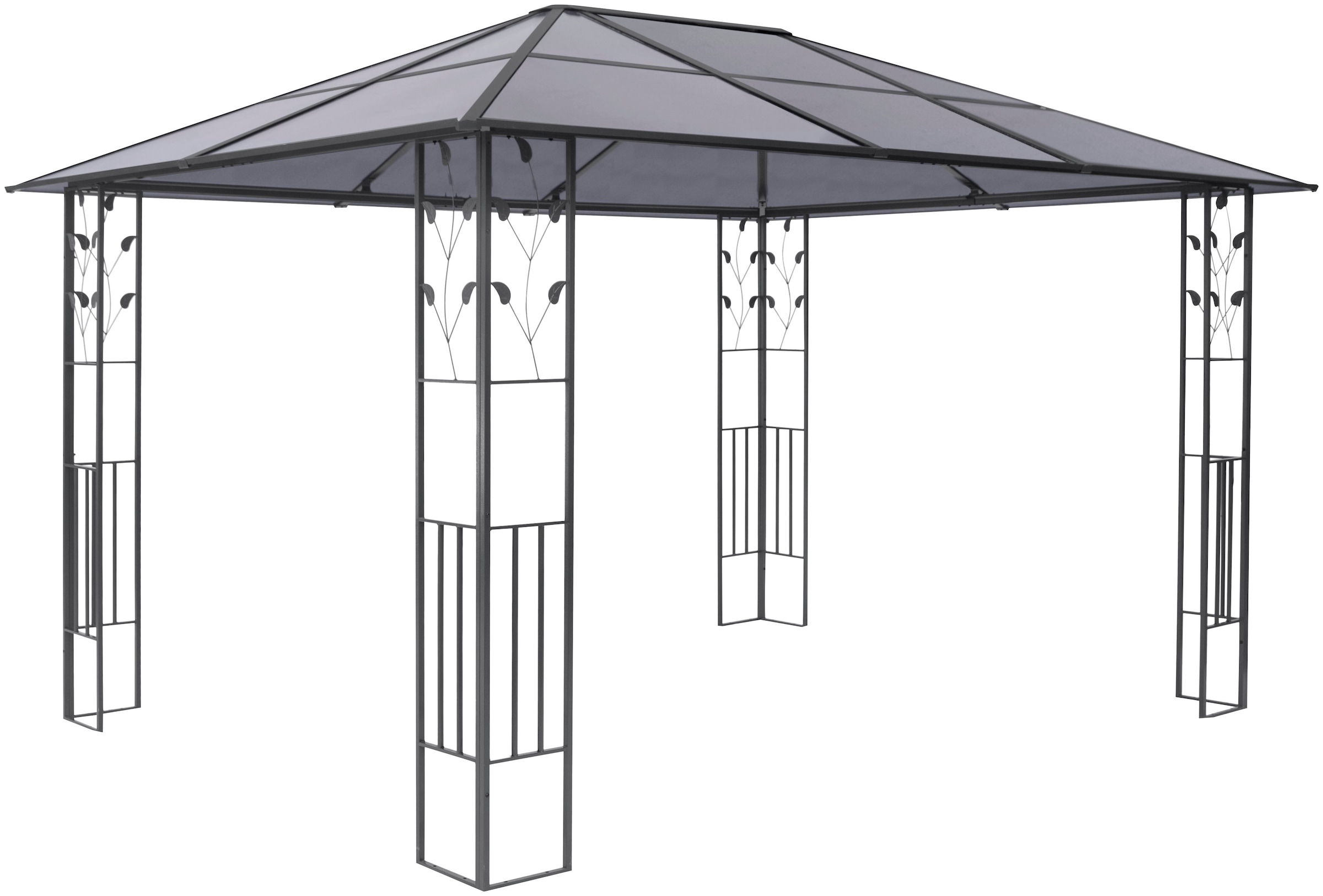 KONIFERA Pavillon »Valencia«, Blätter-Optik, 300x300 cm oder 300x400 cm, Stahlgestell