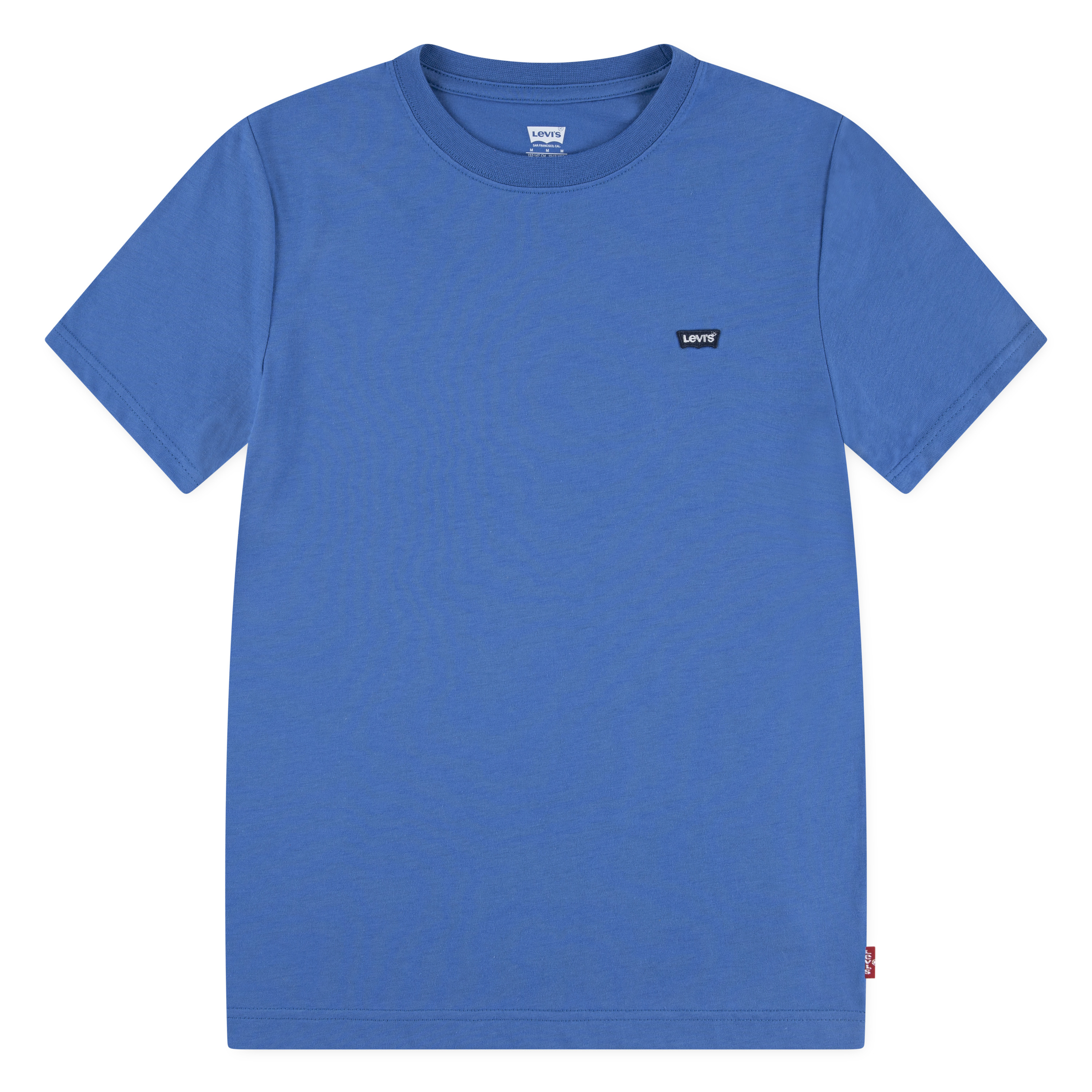 LEVI'S KIDS Jungen T-Shirt "LVB BATWING CHEST HIT", blau, Gr. 5, unifarben, Single Jersey, Obermaterial: 100% Baumwolle, Shirts, Mit Logo Stickerei