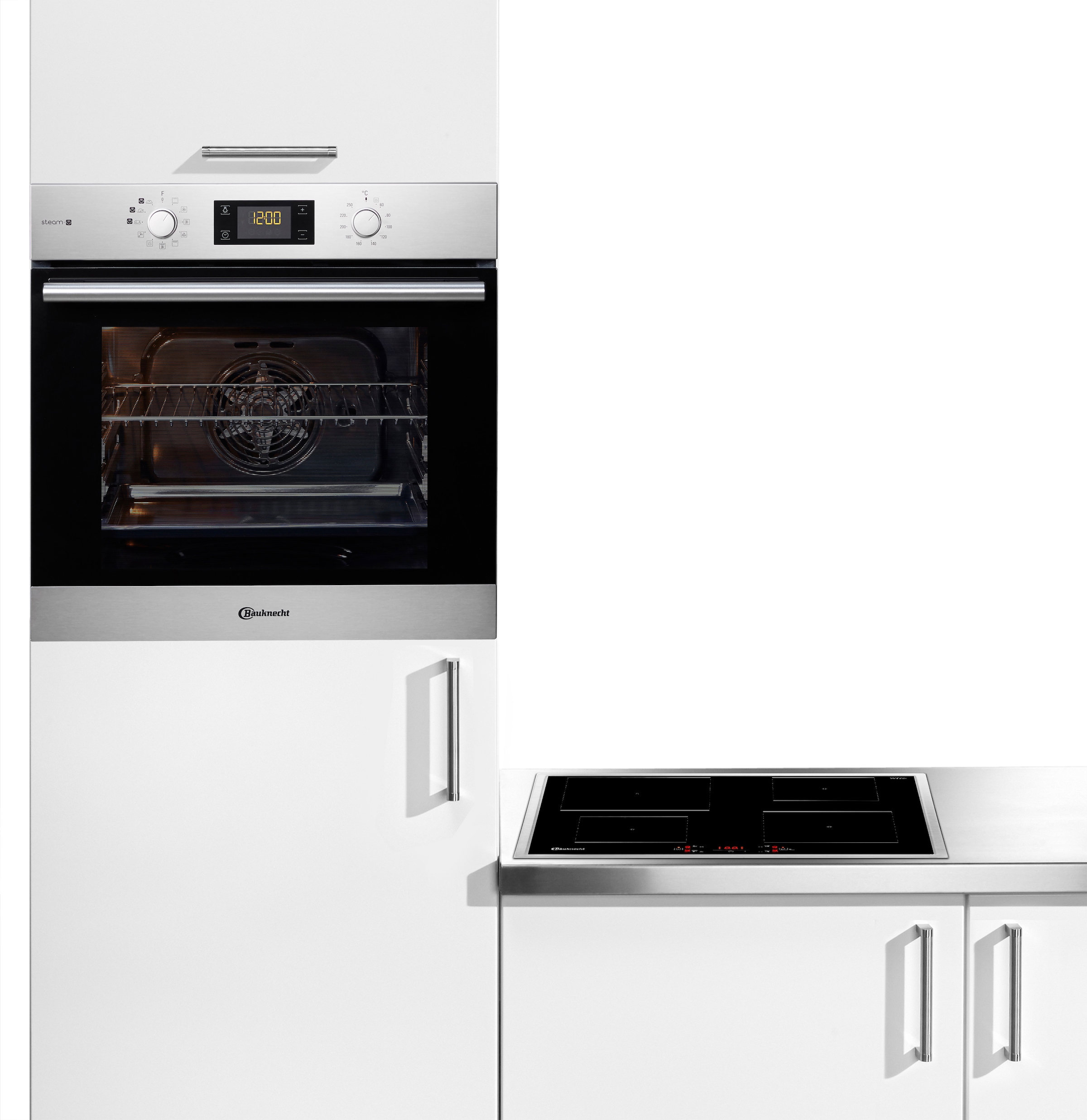 Backofen-Set »BAKO Steam 2«, BAKO Steam 2, mit 2-fach-Teleskopauszug, mit Dampffunktion