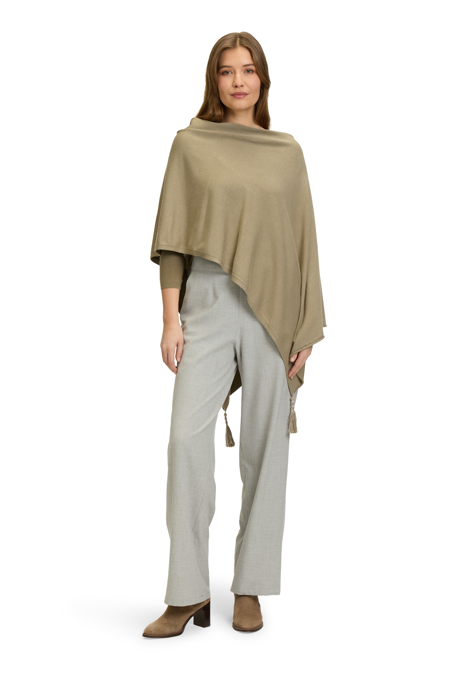 Betty Barclay Strickjacke »Betty Barclay Strick-Poncho mit Fransen«, Quasten