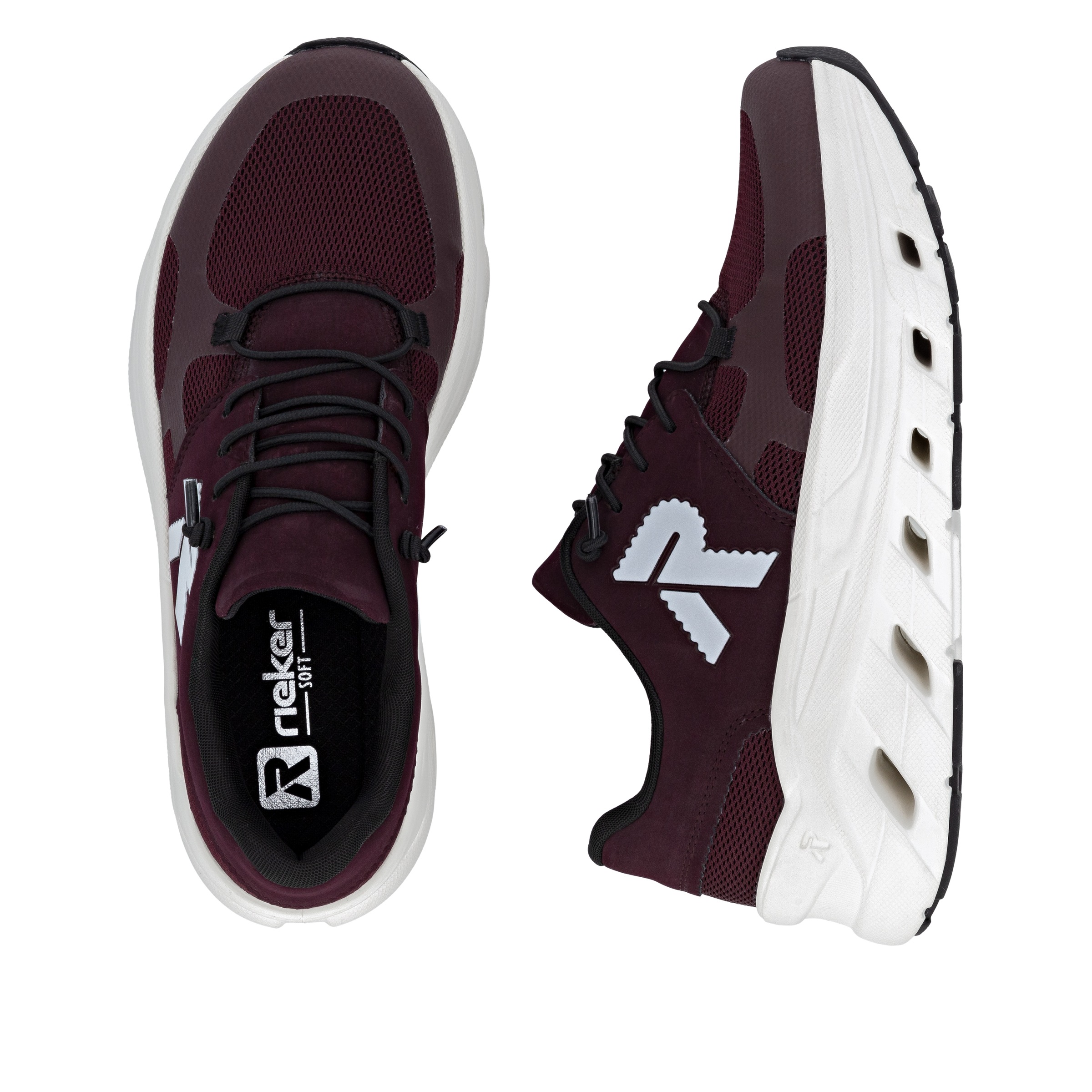 RIEKER Sport Plateausneaker, Slip-on Sneaker, Halbschuh, Freizeitsneaker mit MemoSoft-Innensohle