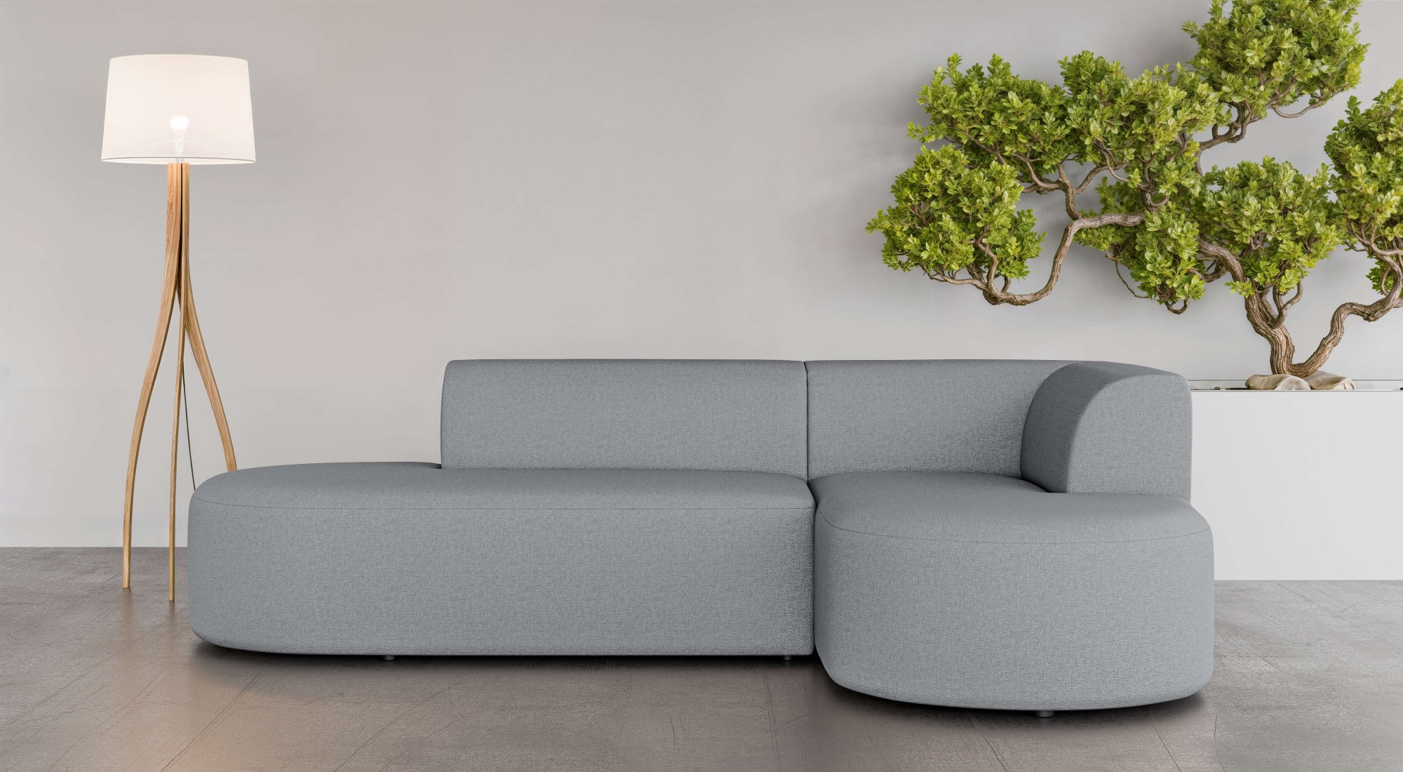 OTTO home Ecksofa "Ecksofa Tvinne mit Ottomane links oder rechts bestellbar" L-Form, mit Wellenunterfederung, BxTxH 260x170x73 cm