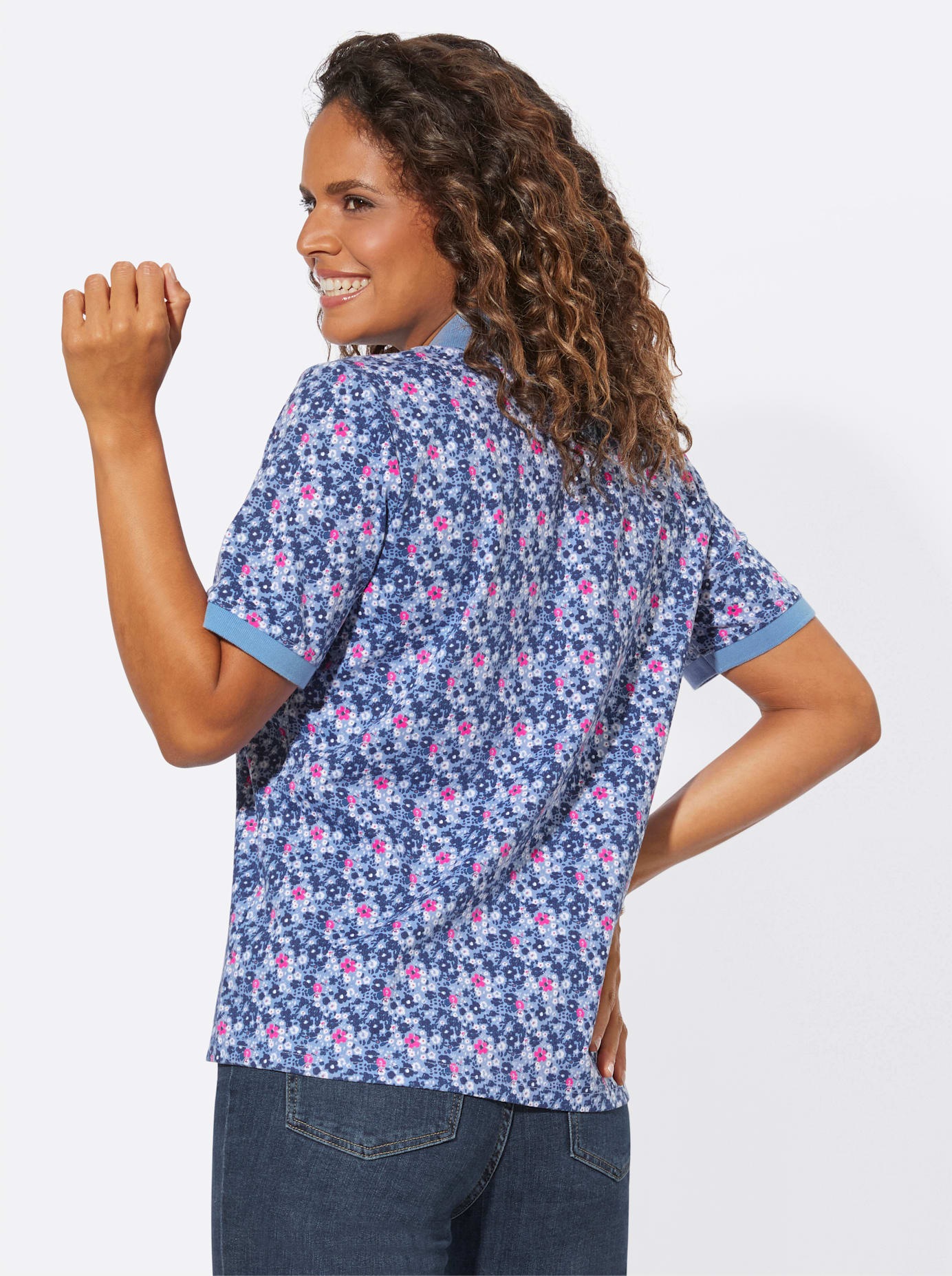 Classic Basics Poloshirt Damen Bunt Gr. 44 2