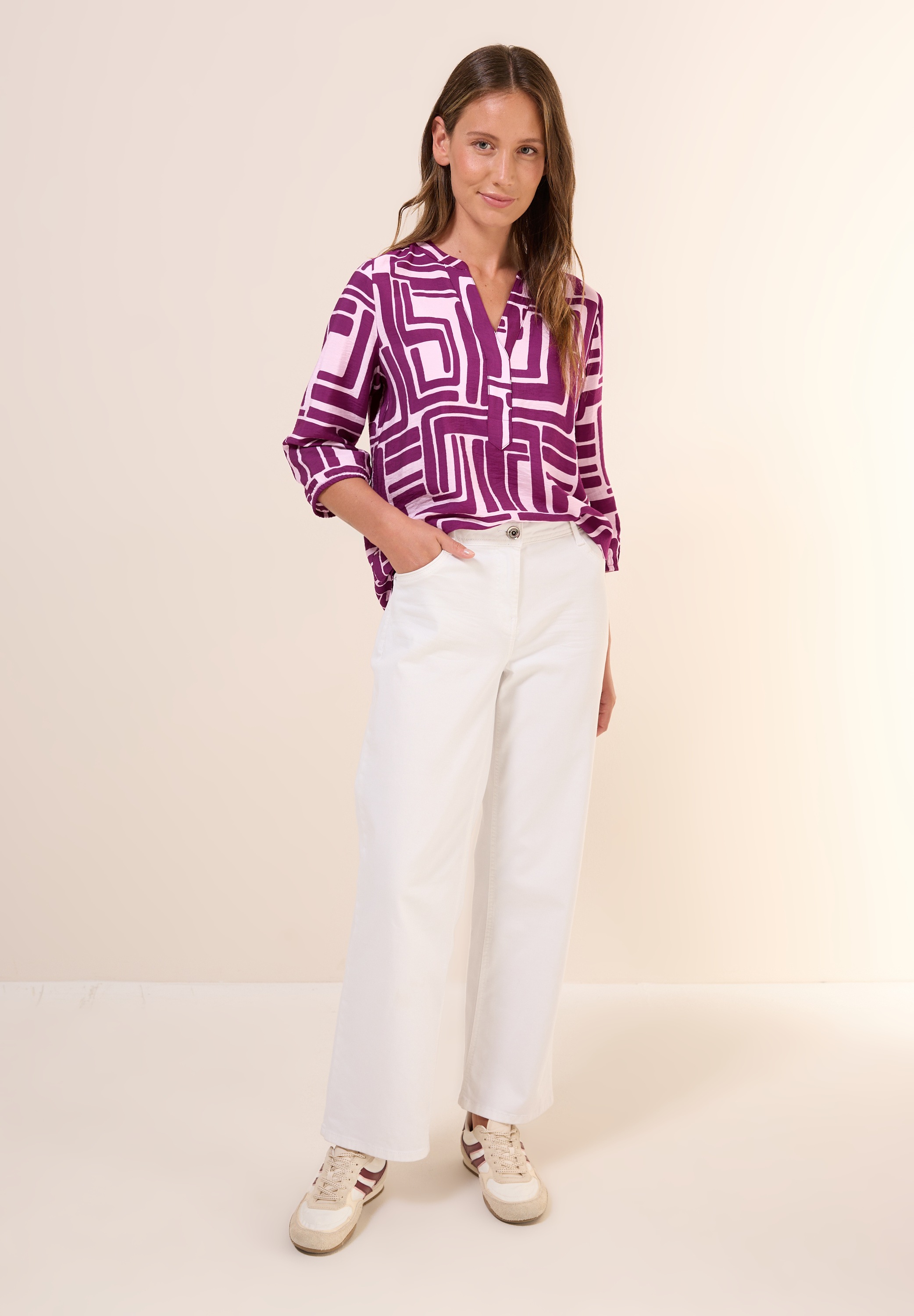 Cecil Klassische Bluse, mit 3/4 Ärmeln