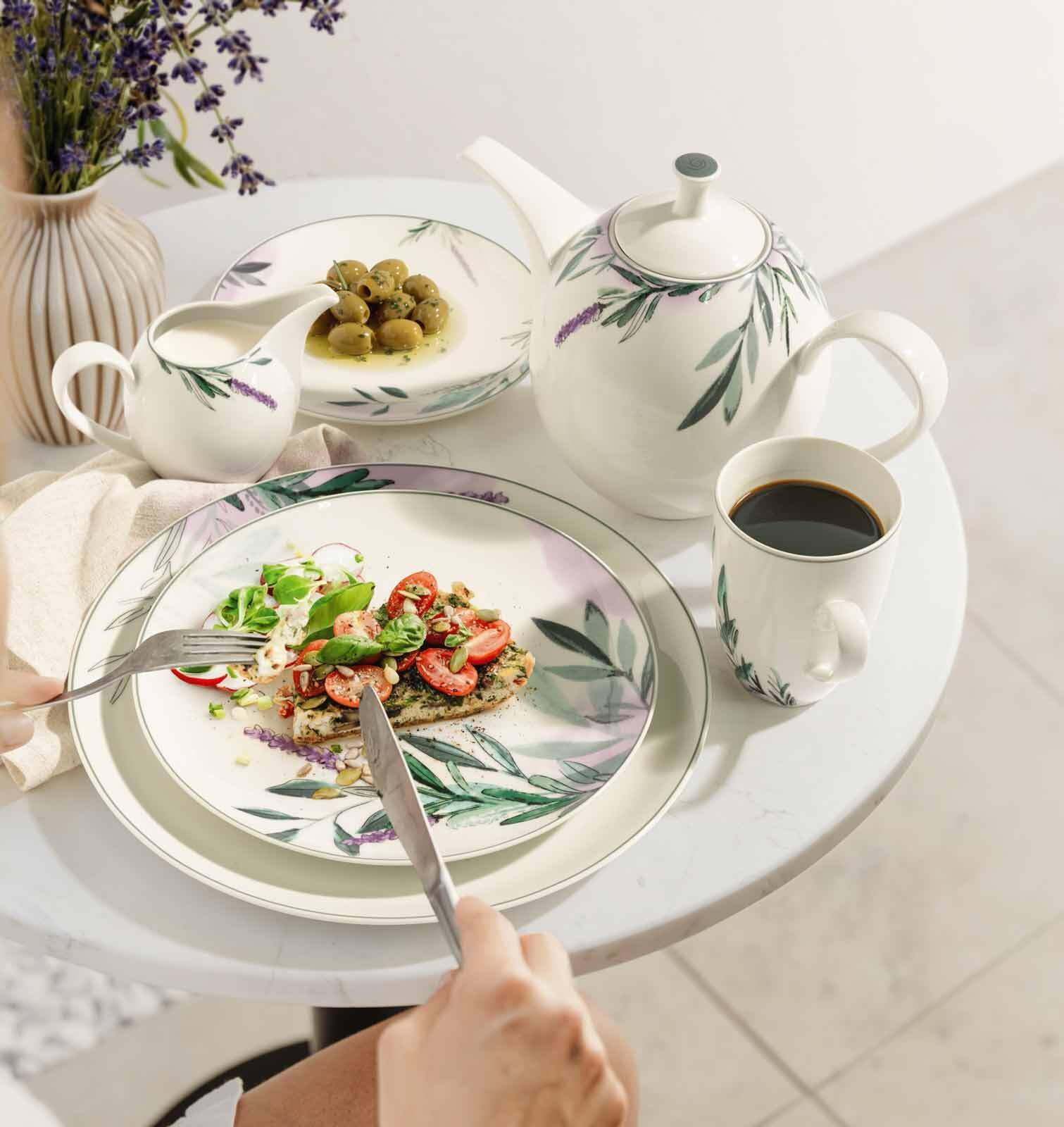 Seltmann Weiden Geschirr-Set »Basic-Set Savona Provence 6er Set bunt-beige« Spülmaschinenfest, Mikrowellensicher, Ofenfest