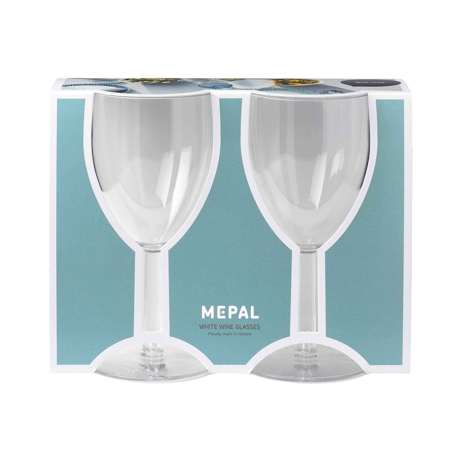 Mepal Weinglas »Kunststoff-Weißweingläser 200 ml 2er Set transparent«