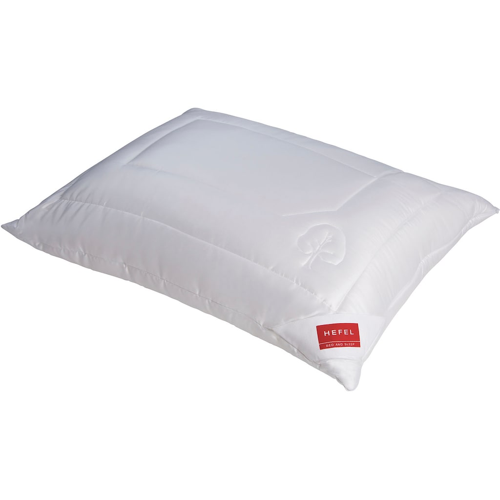 Hefel Naturfaserkissen »Klima Control Comfort Kissen in 40x80 cm, 40x60 cm, 80x80 cm«, Füllung: 100% PES Polyester-Faserbällchen, Bezug: 100% TENCEL™ Lyocell, (1 St.)