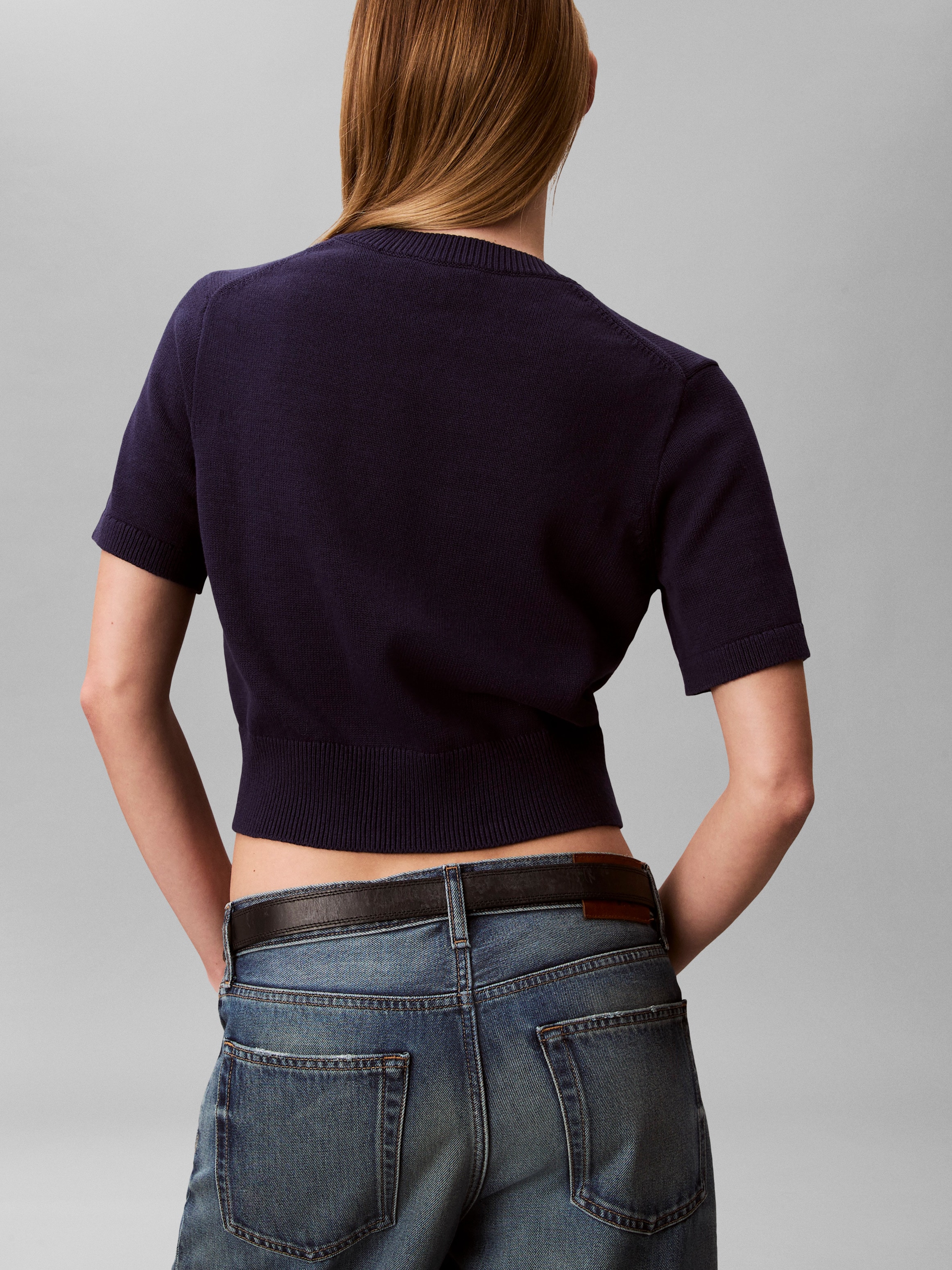 Calvin Klein Jeans Kurzarmpullover Regular fit, mit Logoschriftzug