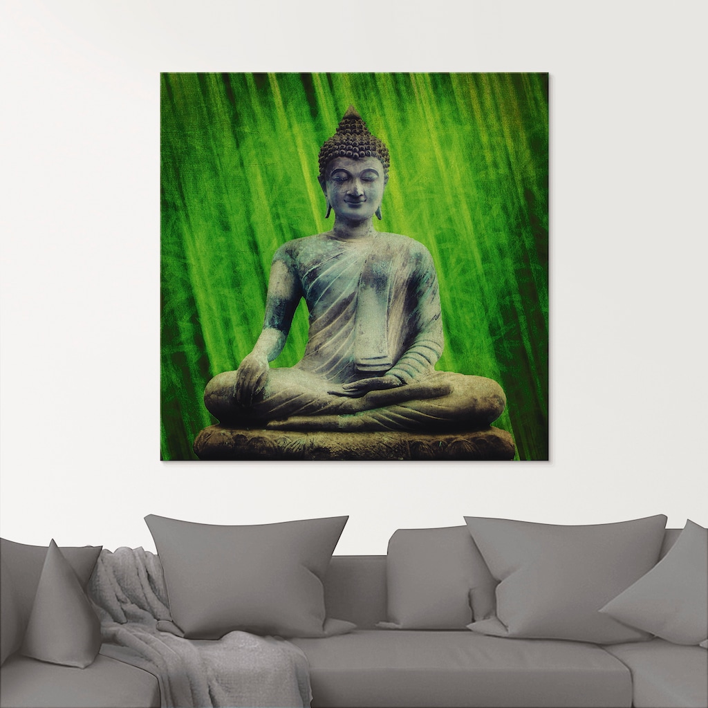 Artland Glasbild »Buddha«, Religion, (1 St.)