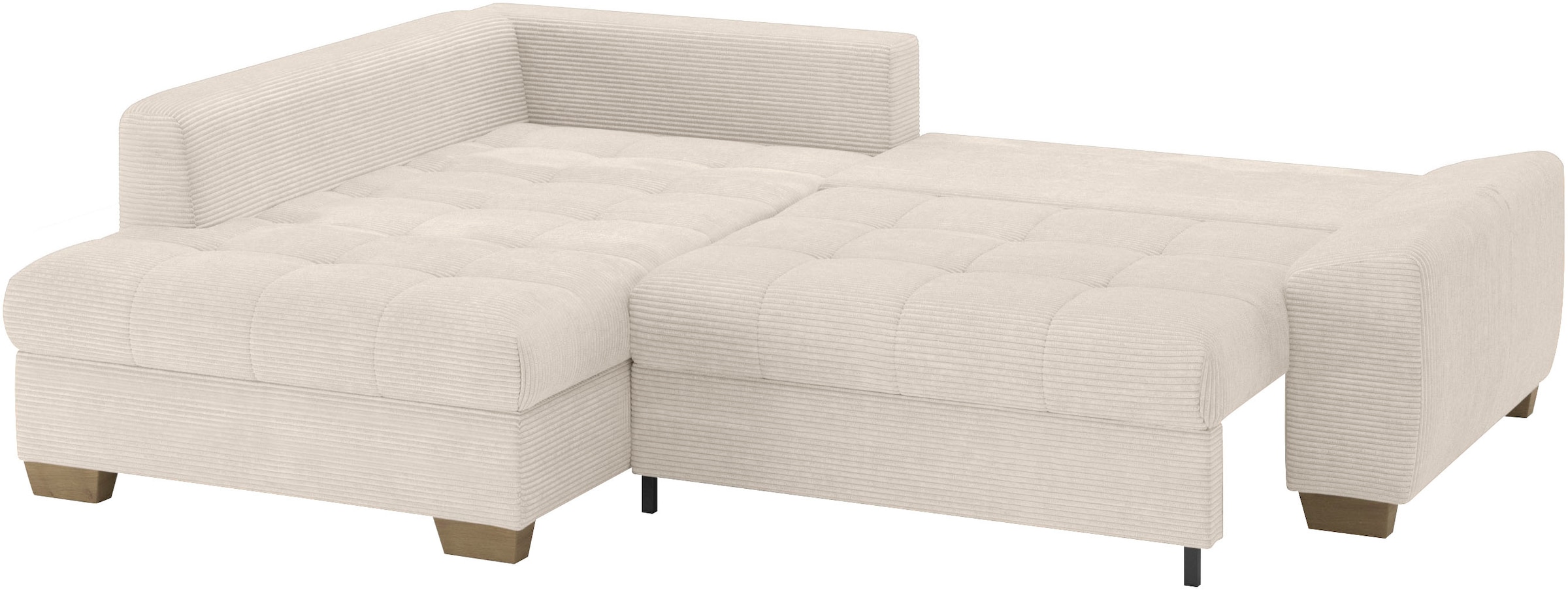 Mr. Couch Ecksofa »Nikita II, L-Form«, Wahlweise mit Bettfunktion, Bettkasten & RGB-LED-Beleuchtung