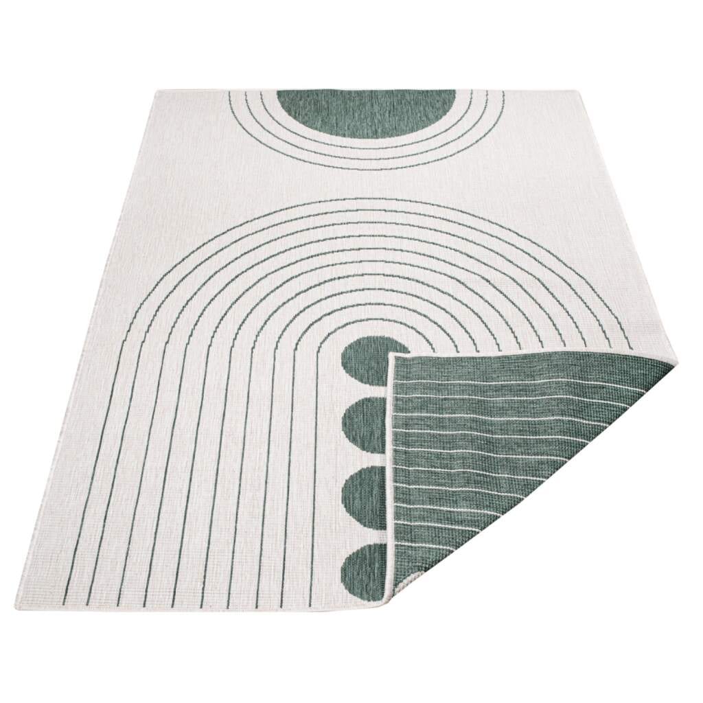 Carpet City Outdoorteppich »DUO RUG 5739«, rechteckig, 5 mm Höhe, Wendeteppich Wetterfest In- & Outdoor, Balkon, Terrasse, Wohnzimmer