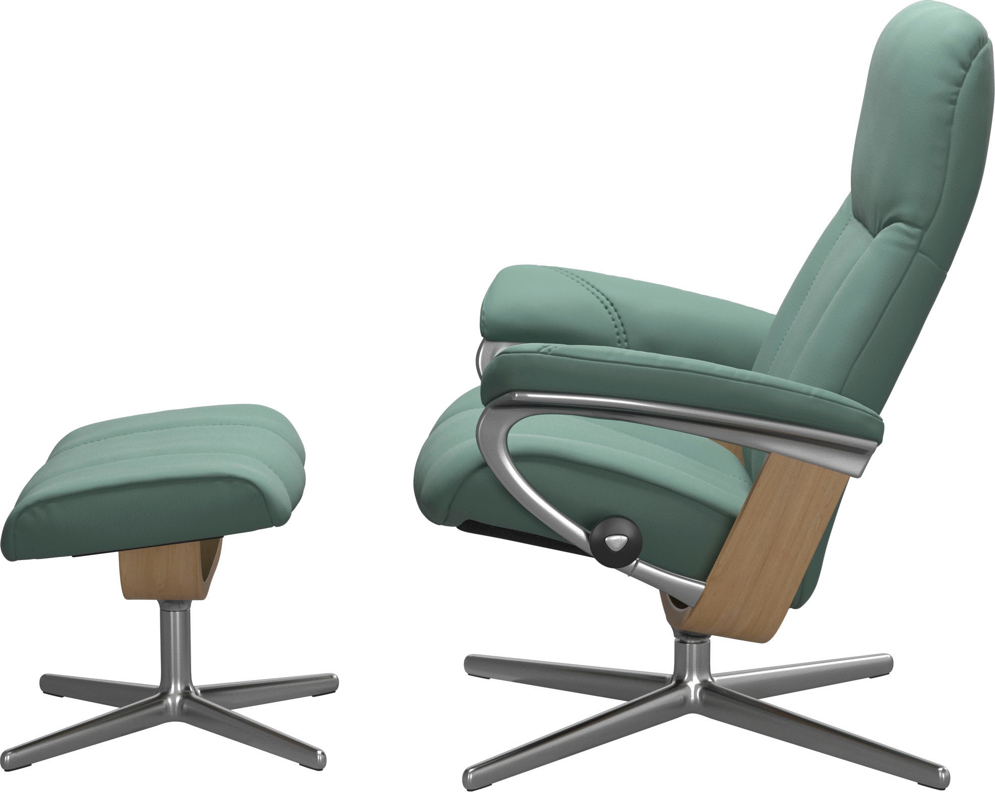 Stressless® Fußhocker »Consul«, mit Cross Base, Größe S, M & L, Holzakzent Eiche