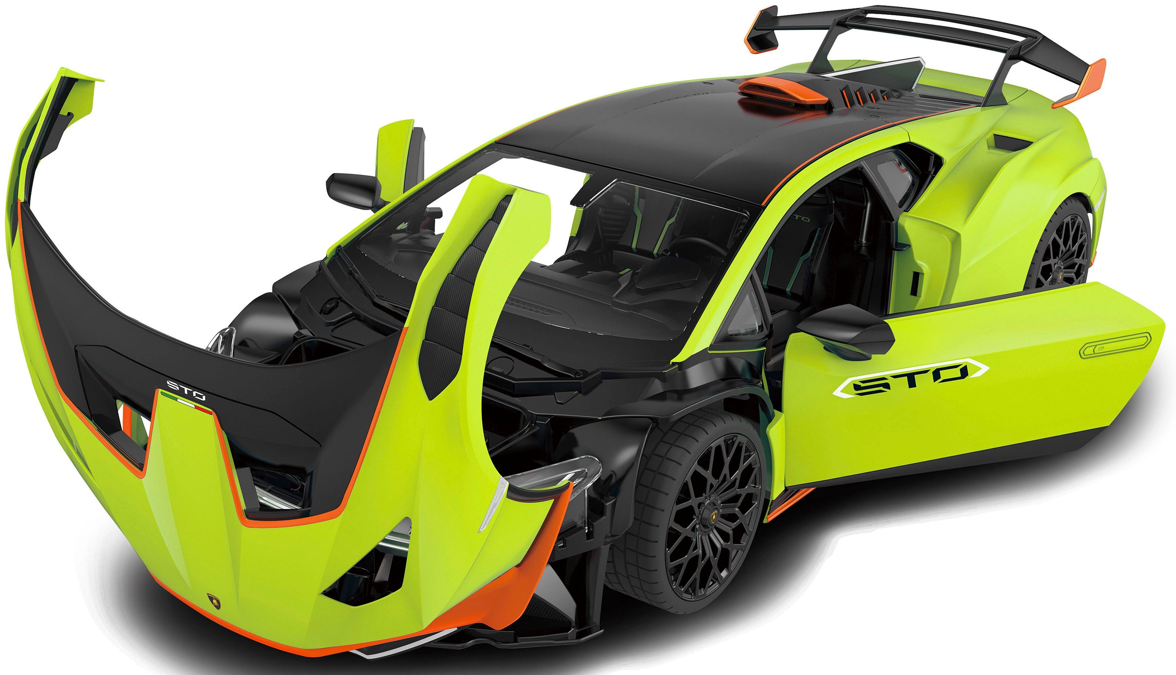 Jamara RC-Auto »Deluxe Cars, Lamborghini Huracán STO 1:14, grün - 2,4 GHz«, mit LED-Lichtern