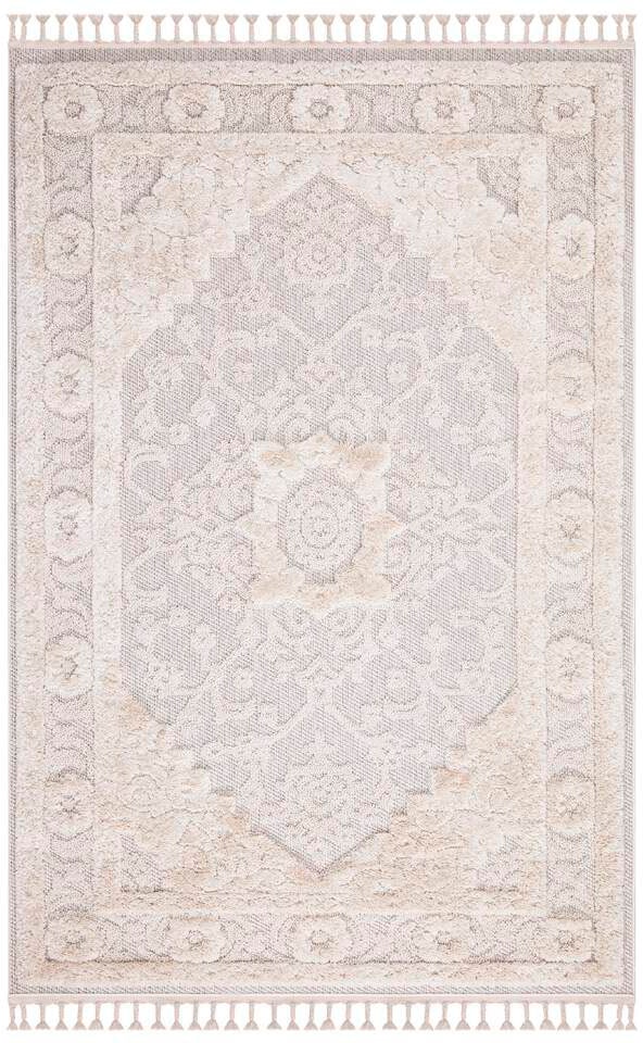 Carpet City Hochflor-Teppich »Valencia 732«, rechteckig, 20 mm Höhe, Läufer, Boho-Stil, 3D-Effekt, Relief, Hoch-Tief-Struktur, mit Fransen