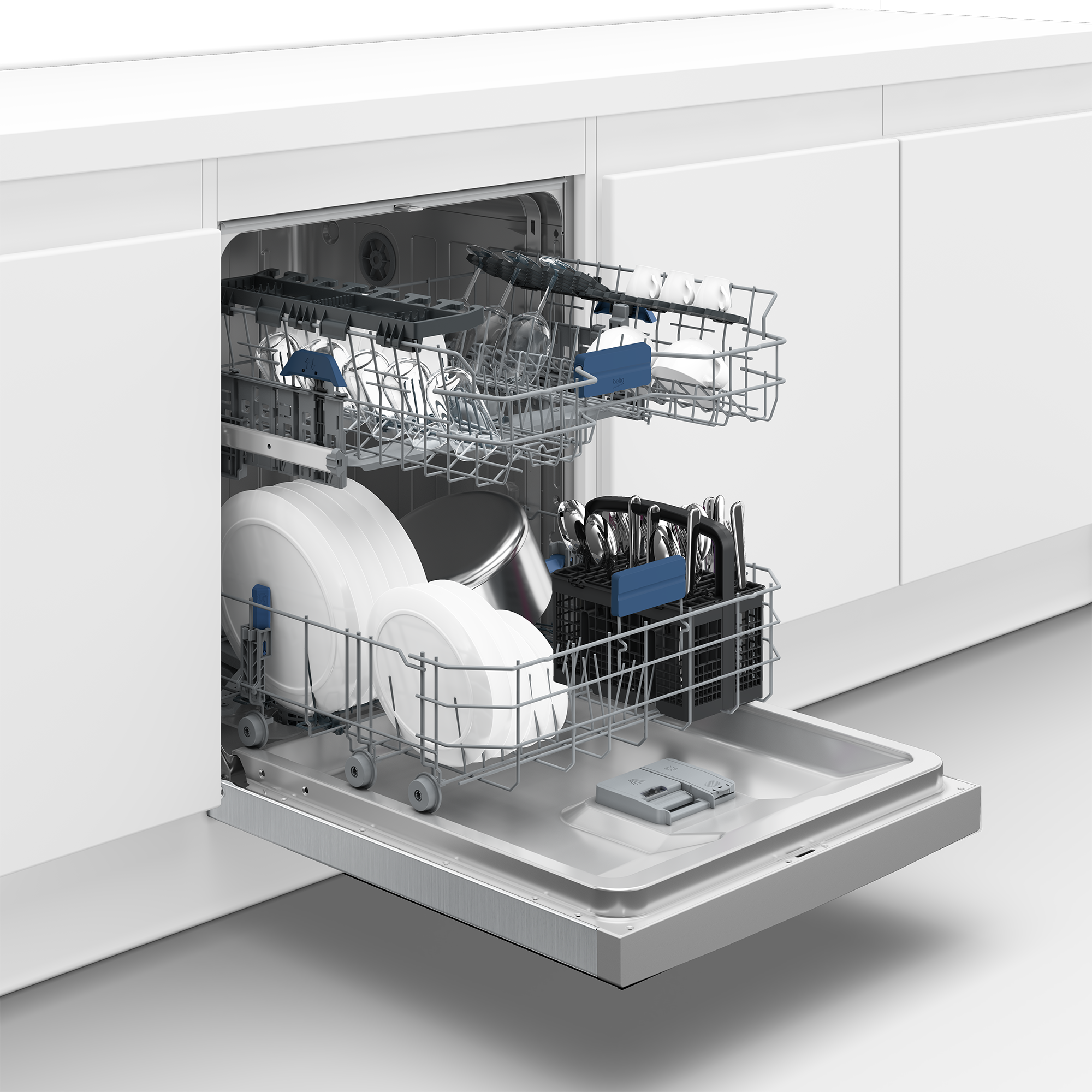 BEKO Unterbaugeschirrspüler »BDUN36451X« 9,5 l 14 tlg. Maßgedecke