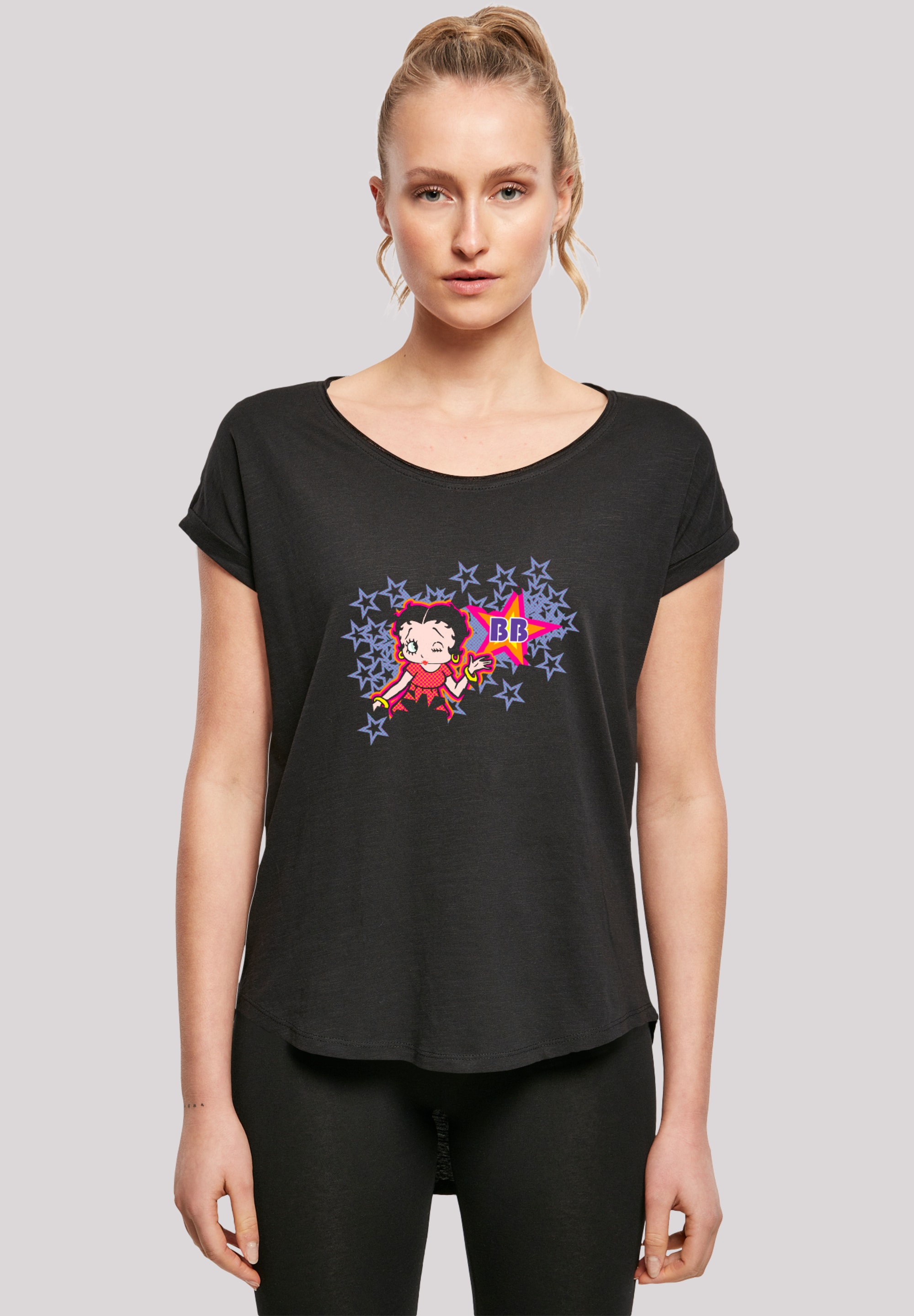 F4NT4STIC T-Shirt "Betty Boop Purple Stars And Dots" Premium Qualität günstig online kaufen