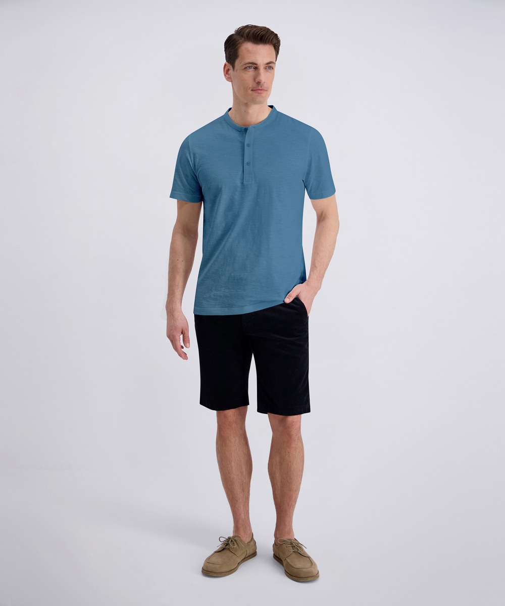 Pierre Cardin Henleyshirt "Henley uni slub yarn" mit Knopfleiste, bequeme Passform
