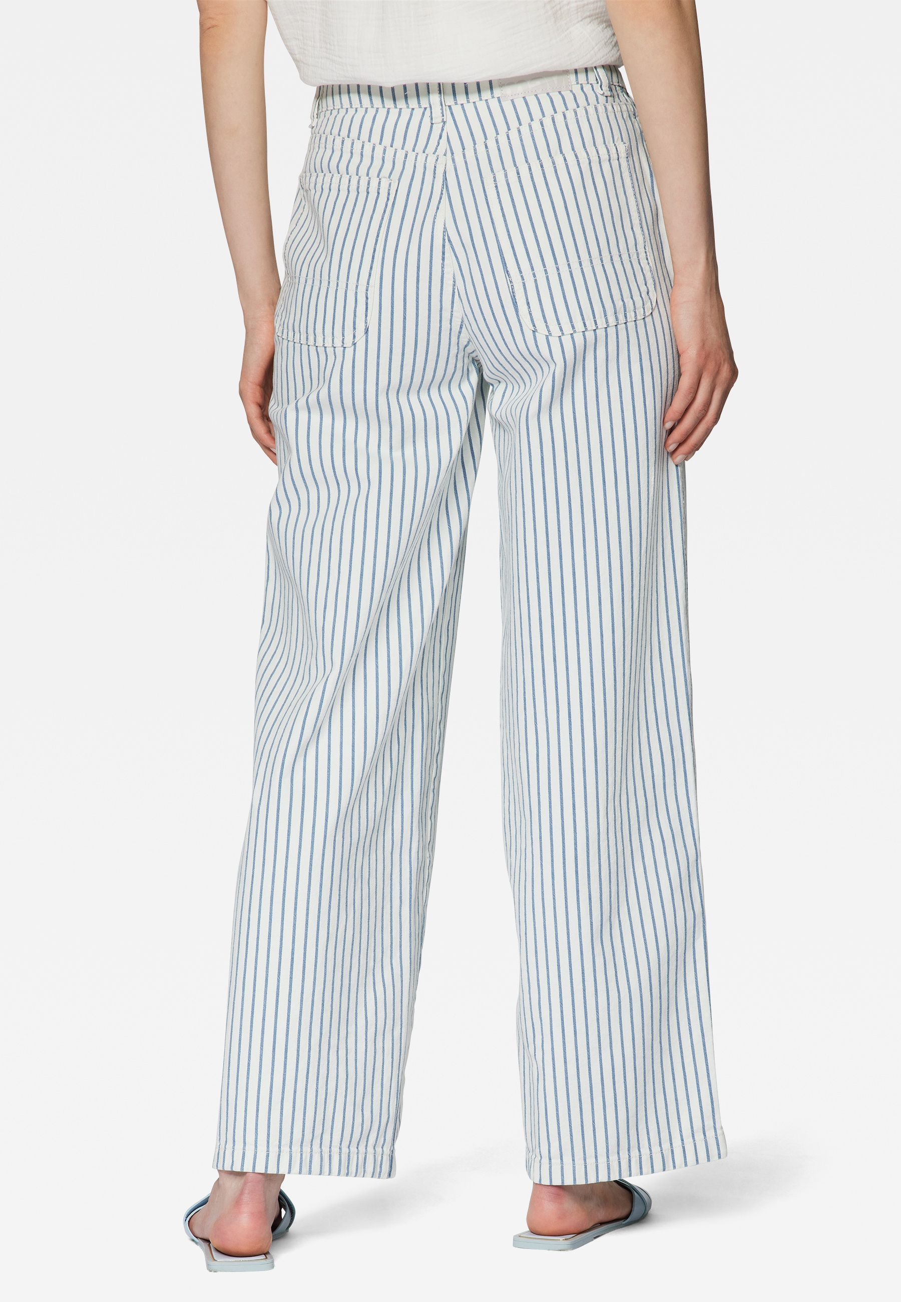 Mavi Stoffhose "WHITE STRIPED WOVEN PANTS", Maviterranean Hose günstig online kaufen