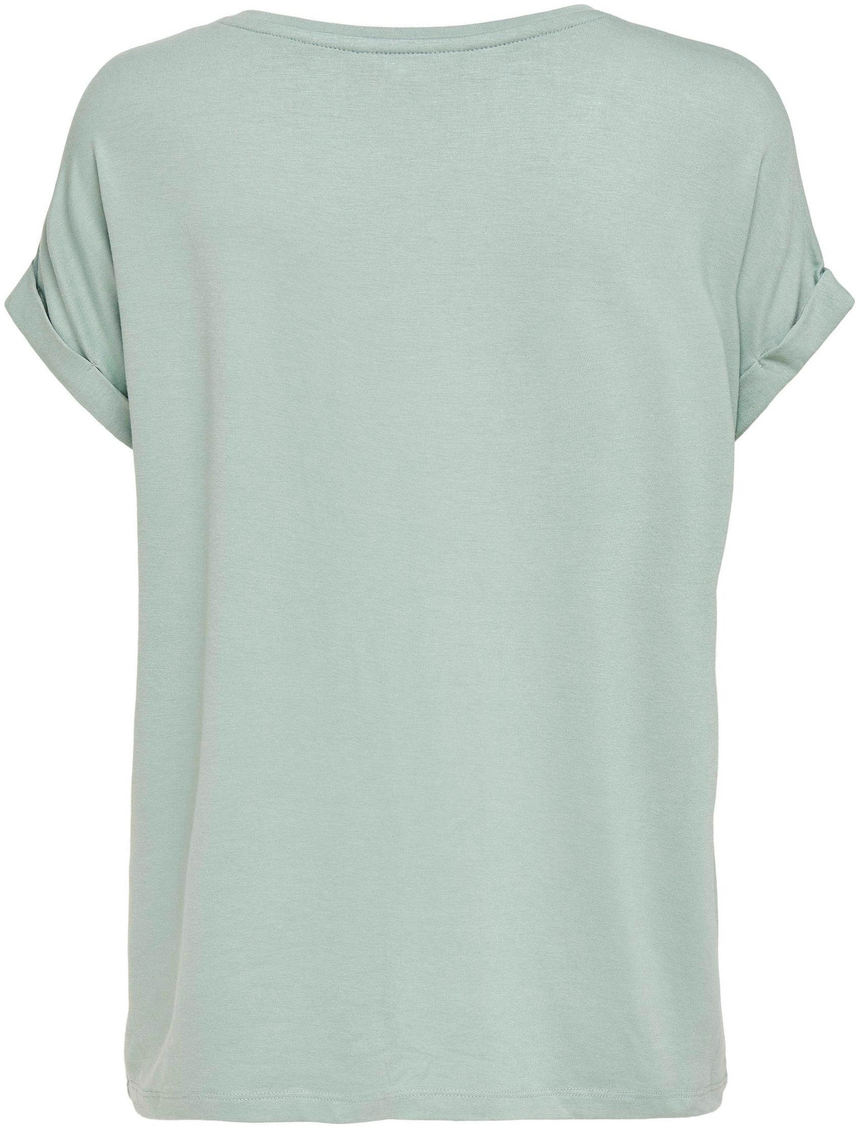 ONLY T-Shirt »ONLMOSTER – Kurzarmshirt mit Aufschlag und klassischem Look«, unifarben, casual, regular fit, Viskosemischung, Rundhals