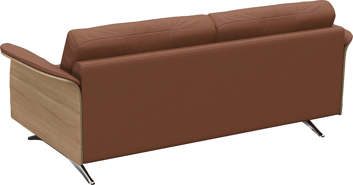 FLEXLUX 2,5-Sitzer »Glow Sofa, Couch,«, Premium-Sitz: Kaltschaum & Federkern, Arml. geölte Eiche, Fuß Alu