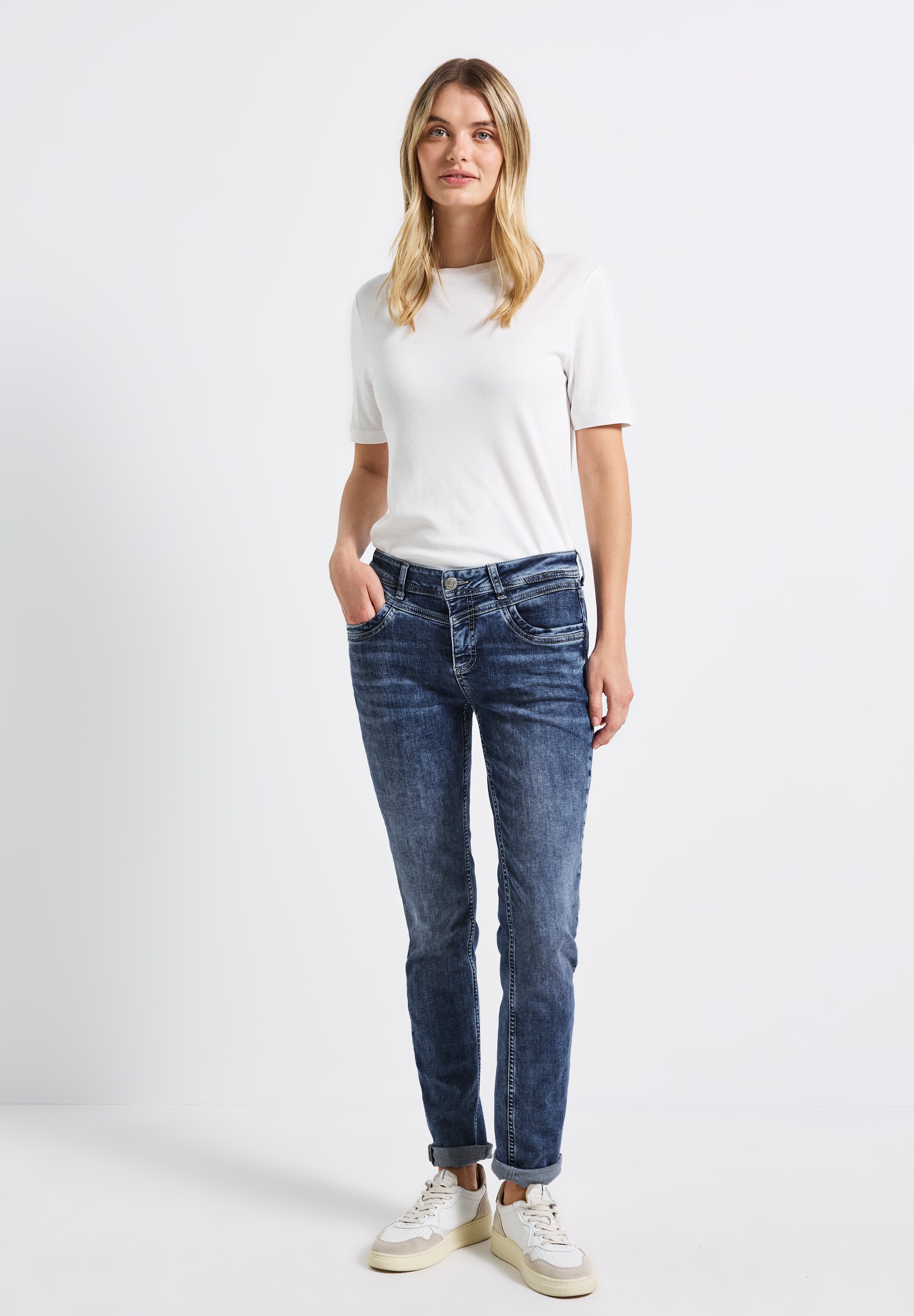 STREET ONE Comfort-fit-Jeans, Middle Waist