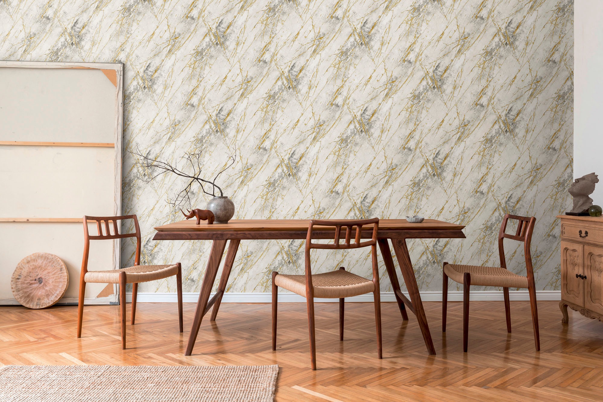 A.S. Création Vliestapete »THE BOS Marmor Marmortapete«, matt-gemustert-neutral, Steinoptik Tapeten Wohnzimmer Schlafzimmer Küche modern Design Design