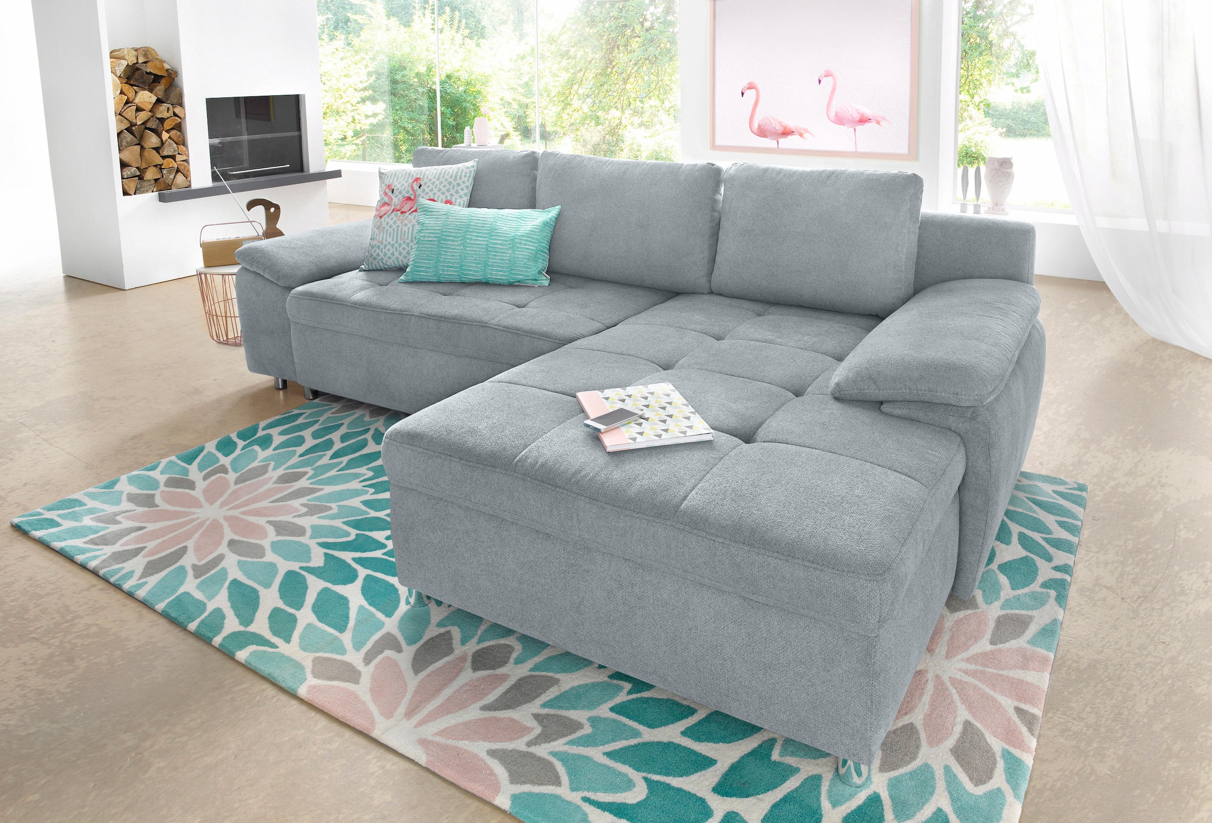 sit&more Ecksofa »Top Bilbao L-Form«, XXL, wahlweise mit Bettfunktion und Bettkasten