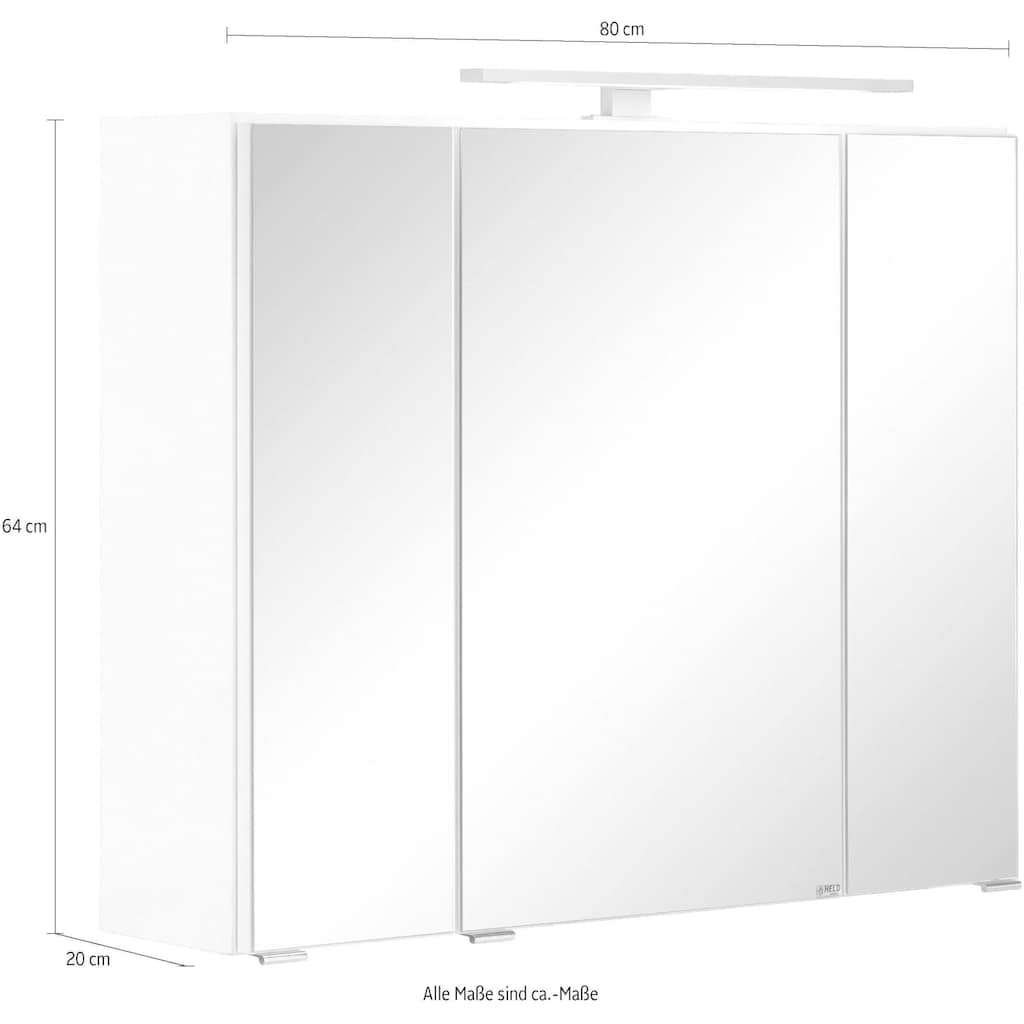 HELD MÖBEL Spiegelschrank »Ohio«, mit LED Beleuchtung