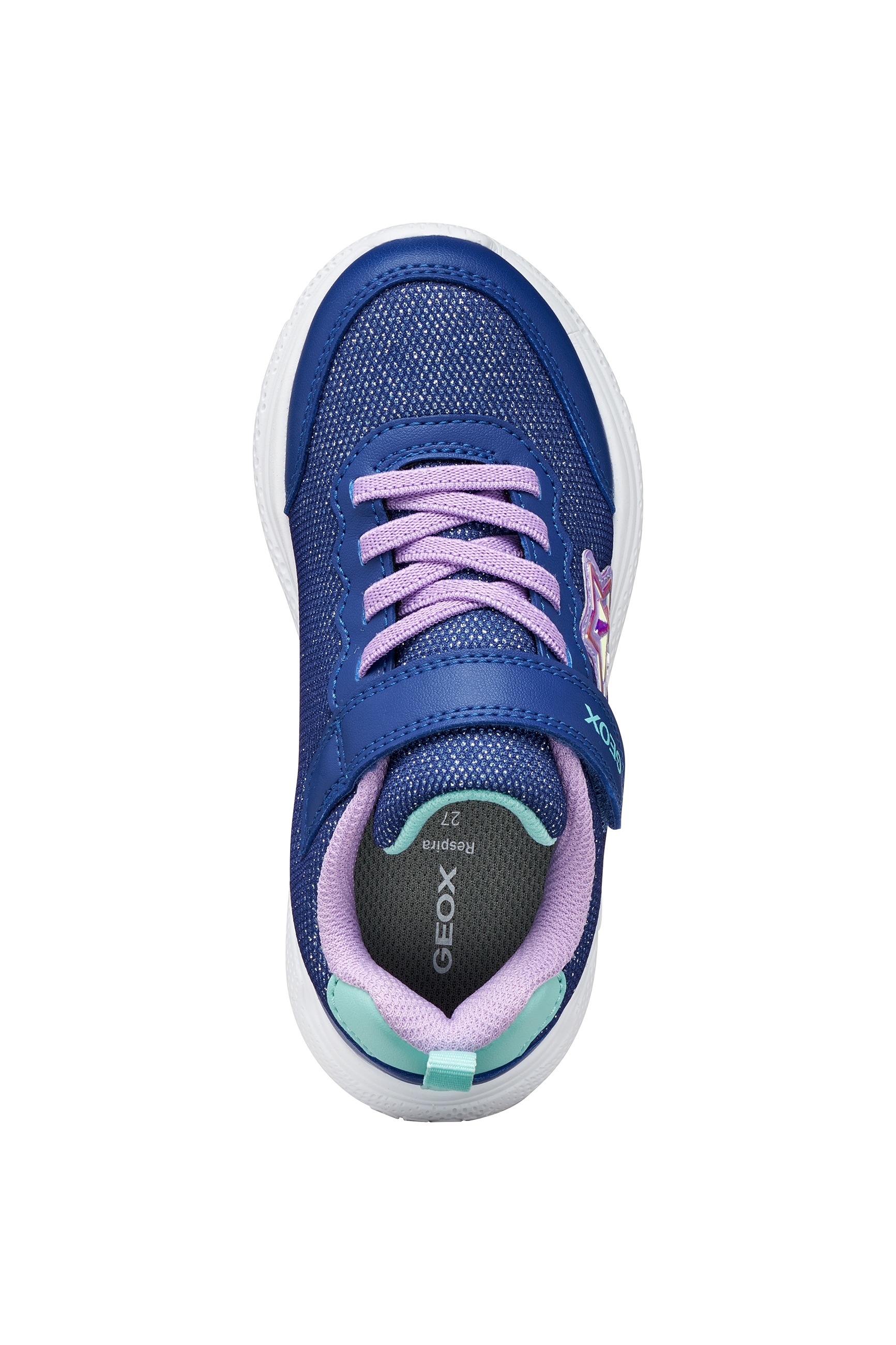 Geox Sneaker »J SPRINTYE GIRL«  Slipper mit schönen Glitzerdetails, Größenschablone zum Download