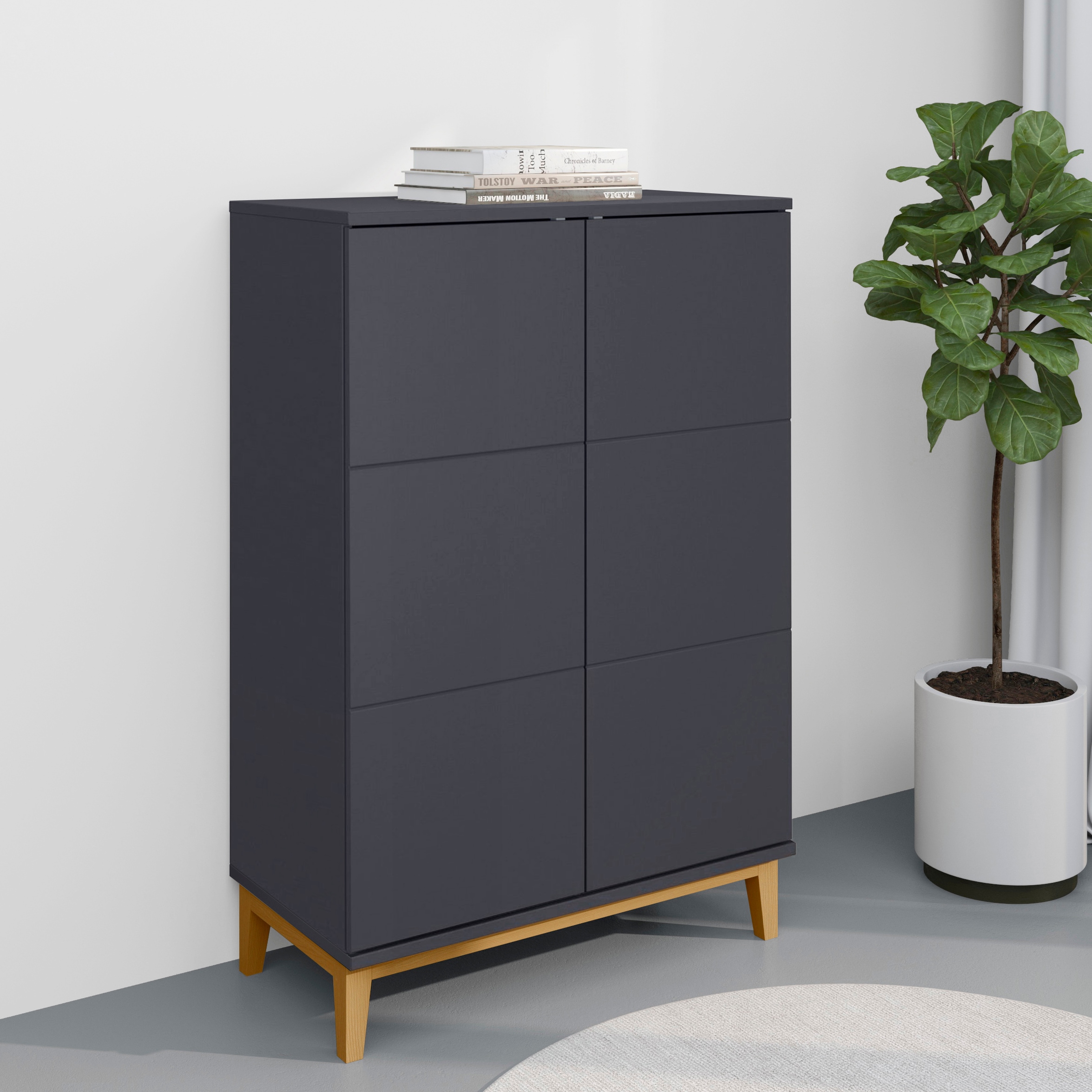 OTTO home Highboard »Maryd« Hochkommode mit Untergestell in Holzoptik