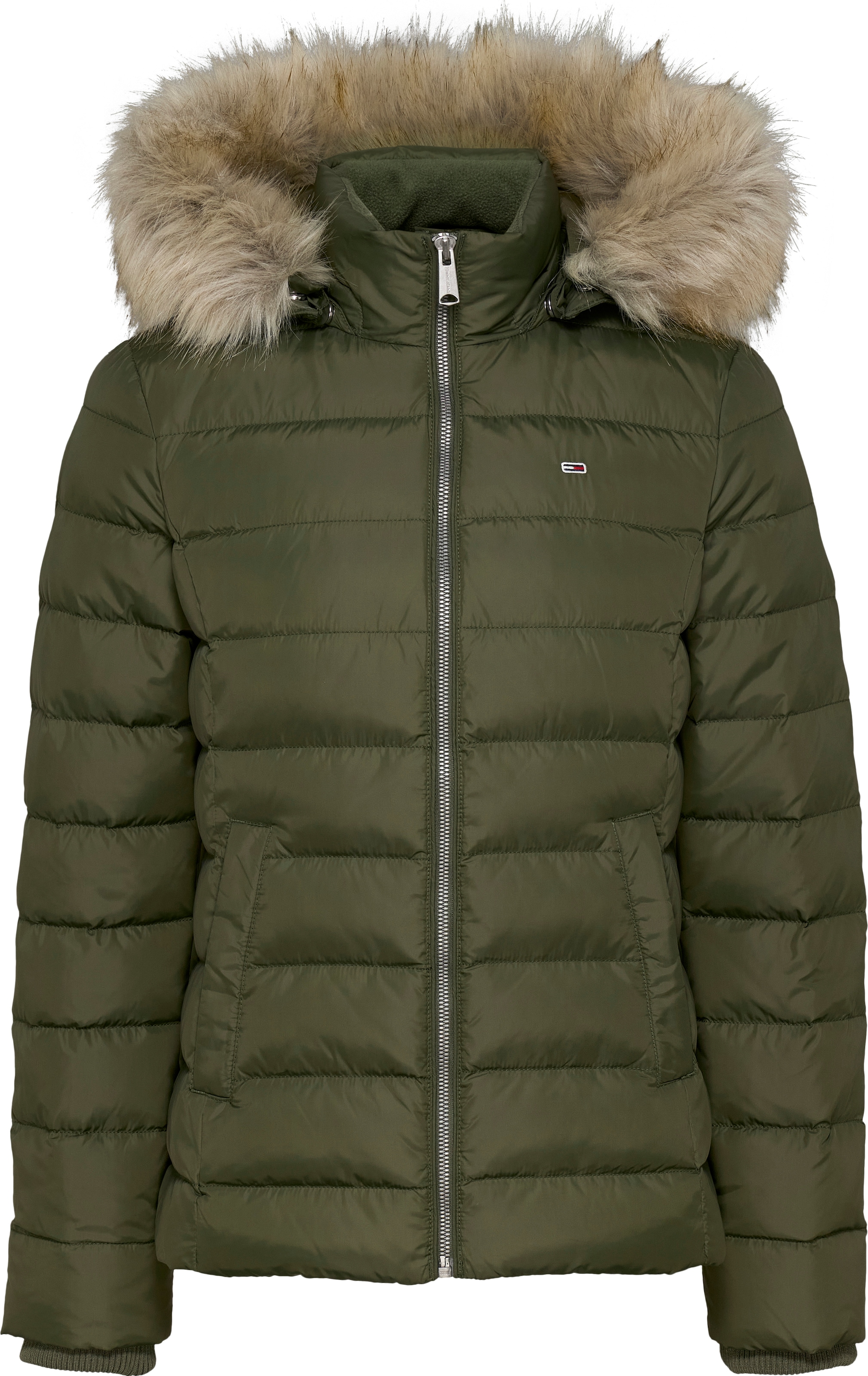 Tommy Jeans Steppjacke »TJW BASIC HOODED DOWN JACKET EXT«, mit Kapuze, mit Logostickerei