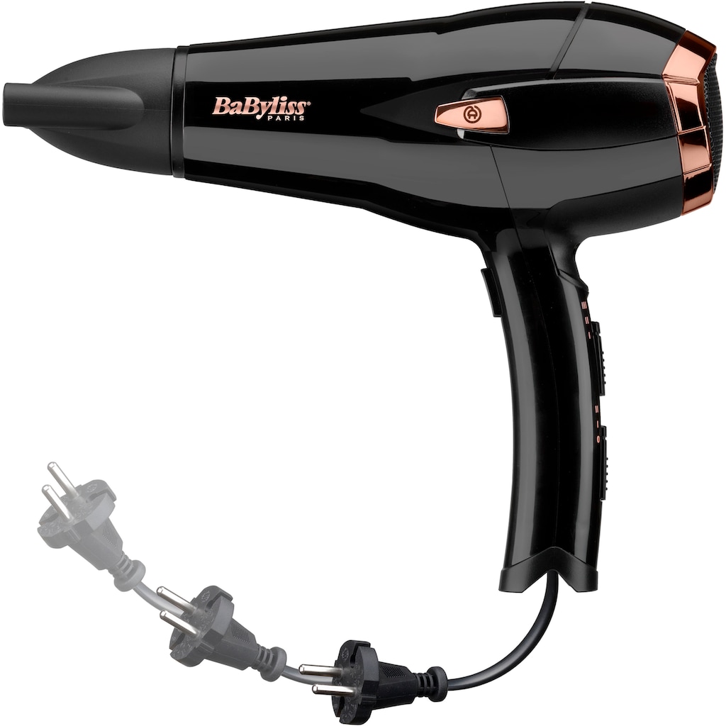 BaByliss Ionic-Haartrockner »D373E Cordkeeper«, 2000 W, 2 Aufsätze