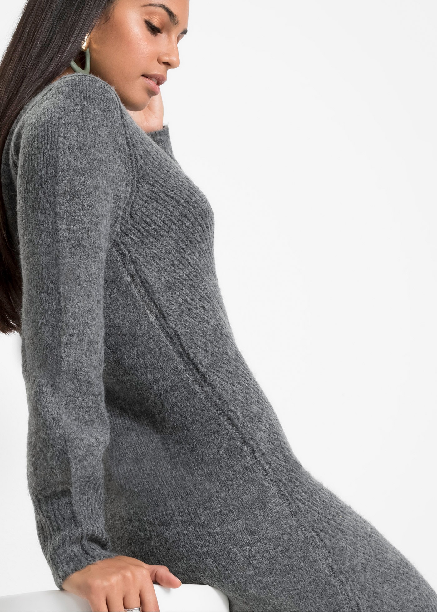 bonprix Strickkleid »Strickkleid« für besondere Anlässe, elastisches Material, Loose Fit