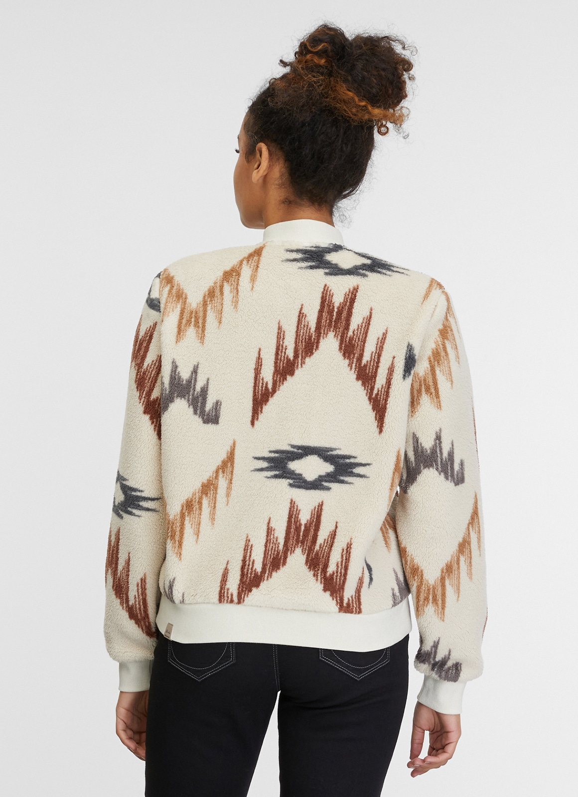 Ragwear Sweatjacke "CAIRRO AZTEC", aus weichem Teddy Plüsch und Allover Azt günstig online kaufen