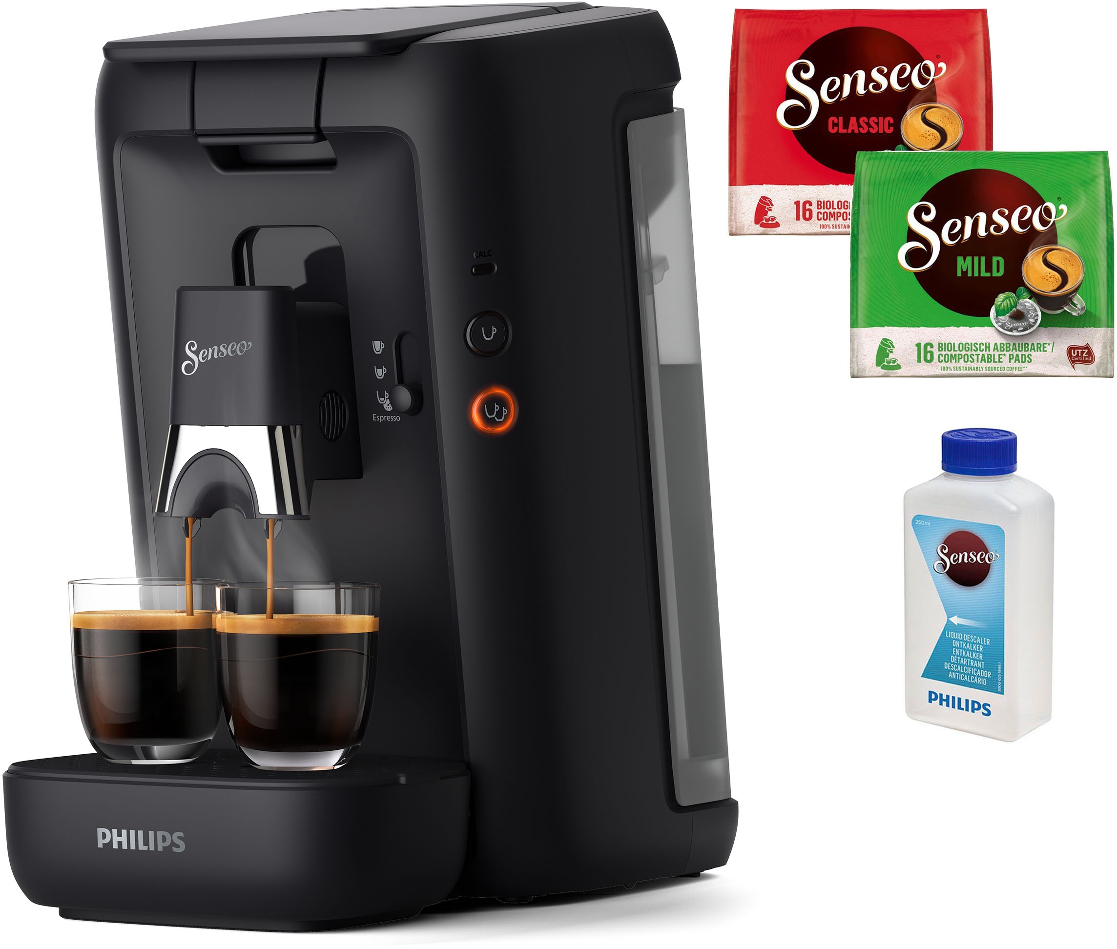 Philips Senseo Kaffeepadmaschine »Maestro CSA260/60, mit drei Kaffee-Einstellungen«, aus 80% rec. Plastik, Memo-Funktion, inkl. Gratis-Zugabe, Wert 14€ UVP