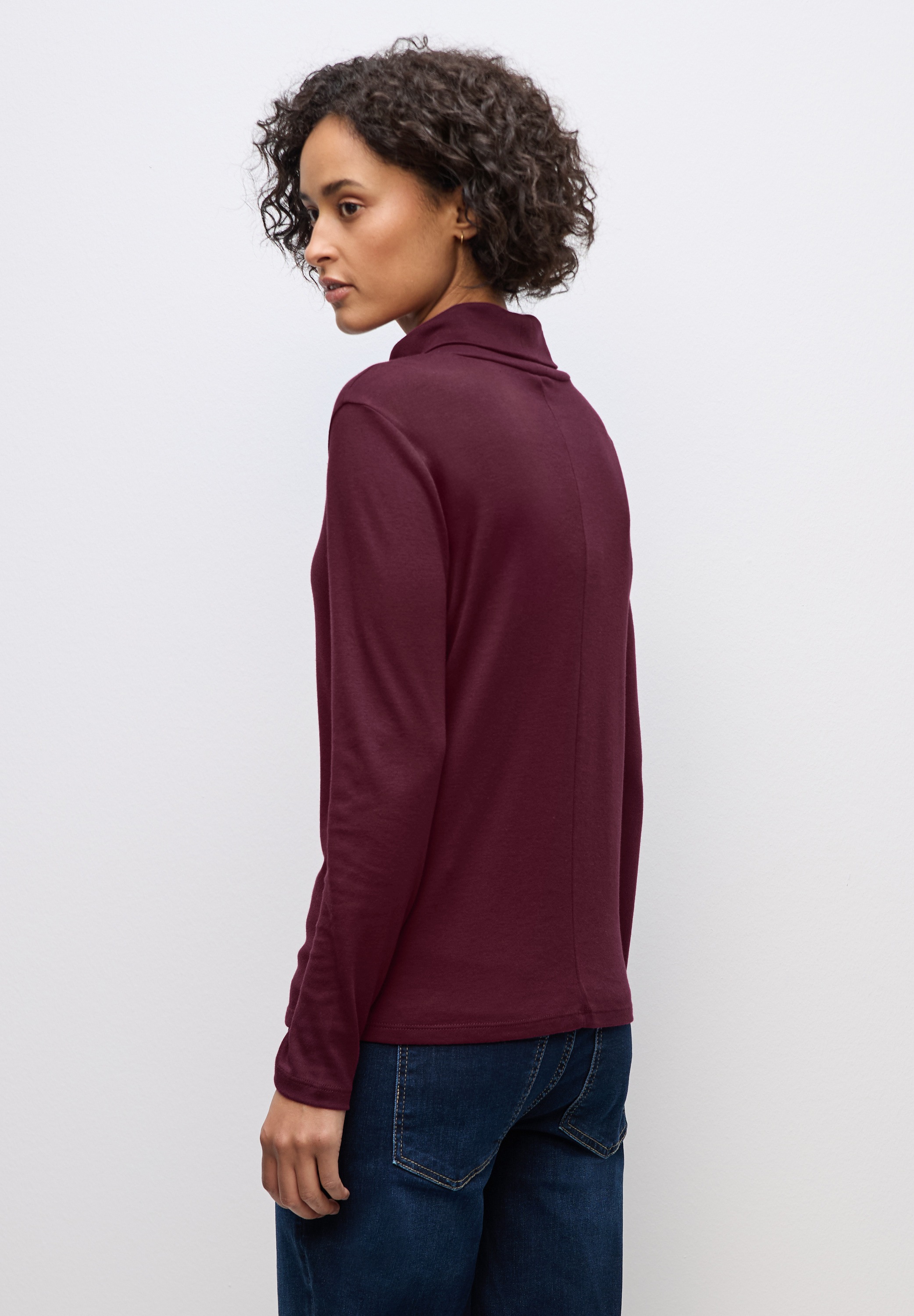 STREET ONE Rollkragenshirt im soften Baumwoll-Mix günstig online kaufen